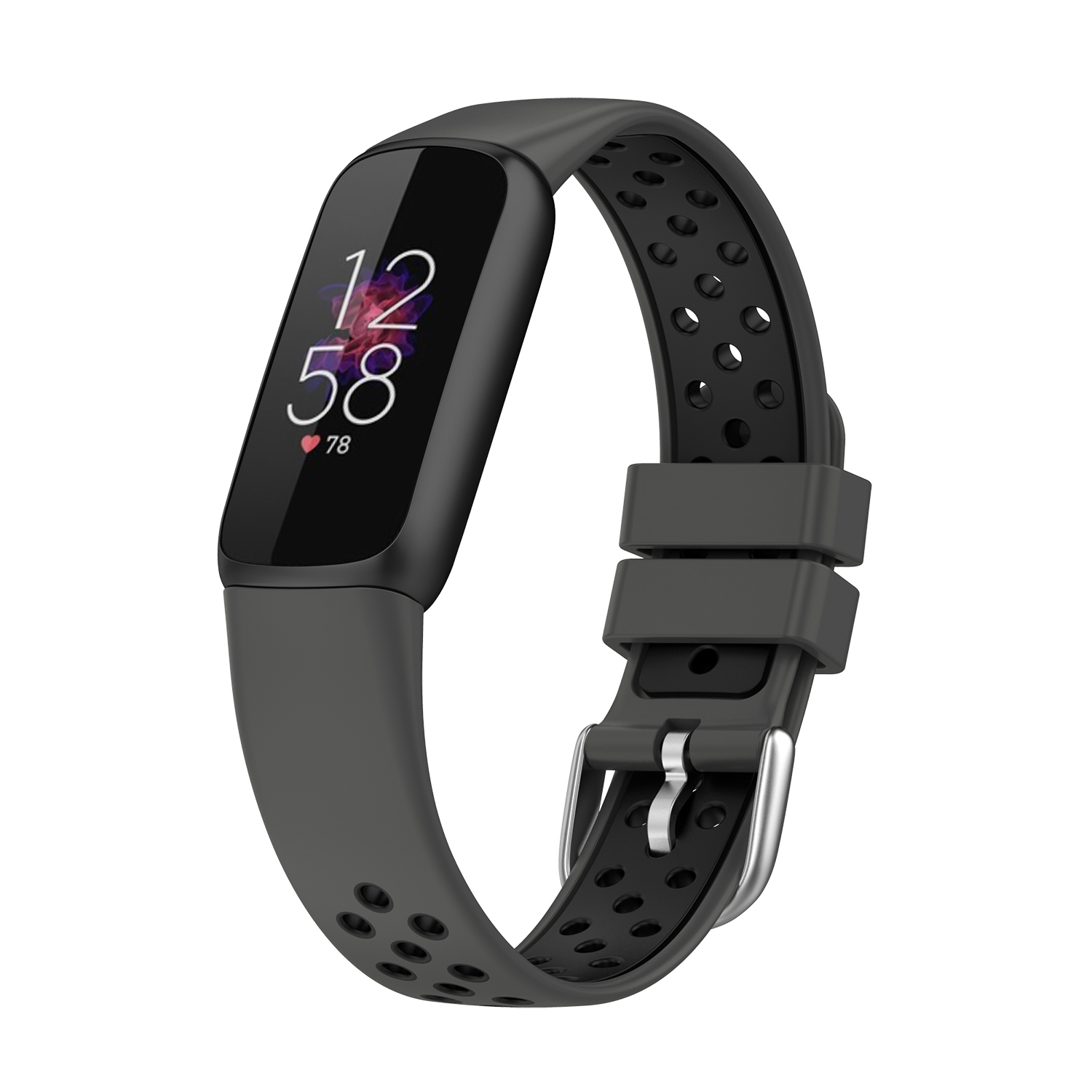 Bakeey-Double-Color-Pattern-Breathable-Sweatproof-Soft-Silicone-Watch-Band-Strap-Replacement-for-Fit-1886285-3