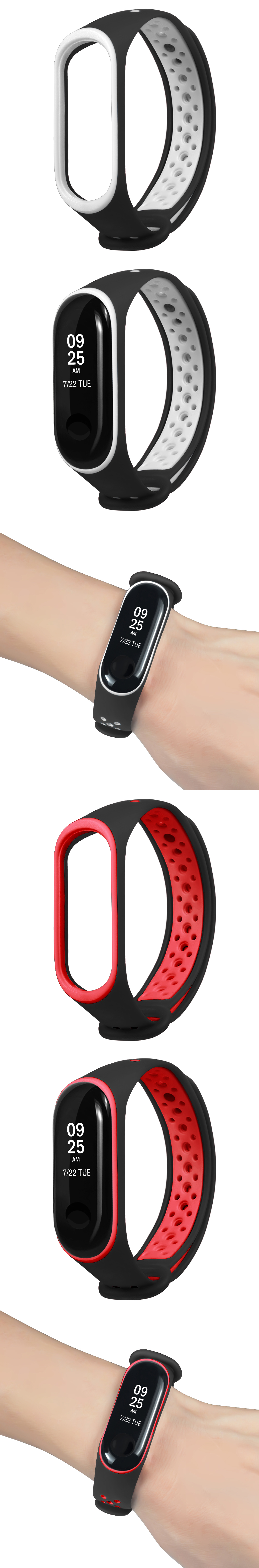 Bakeey-Double-Color-Silicone-Watch-Strap-Replacement-Smart-Watch-for-Xiaomi-Mi-Band-3-Non-original-1368816-1