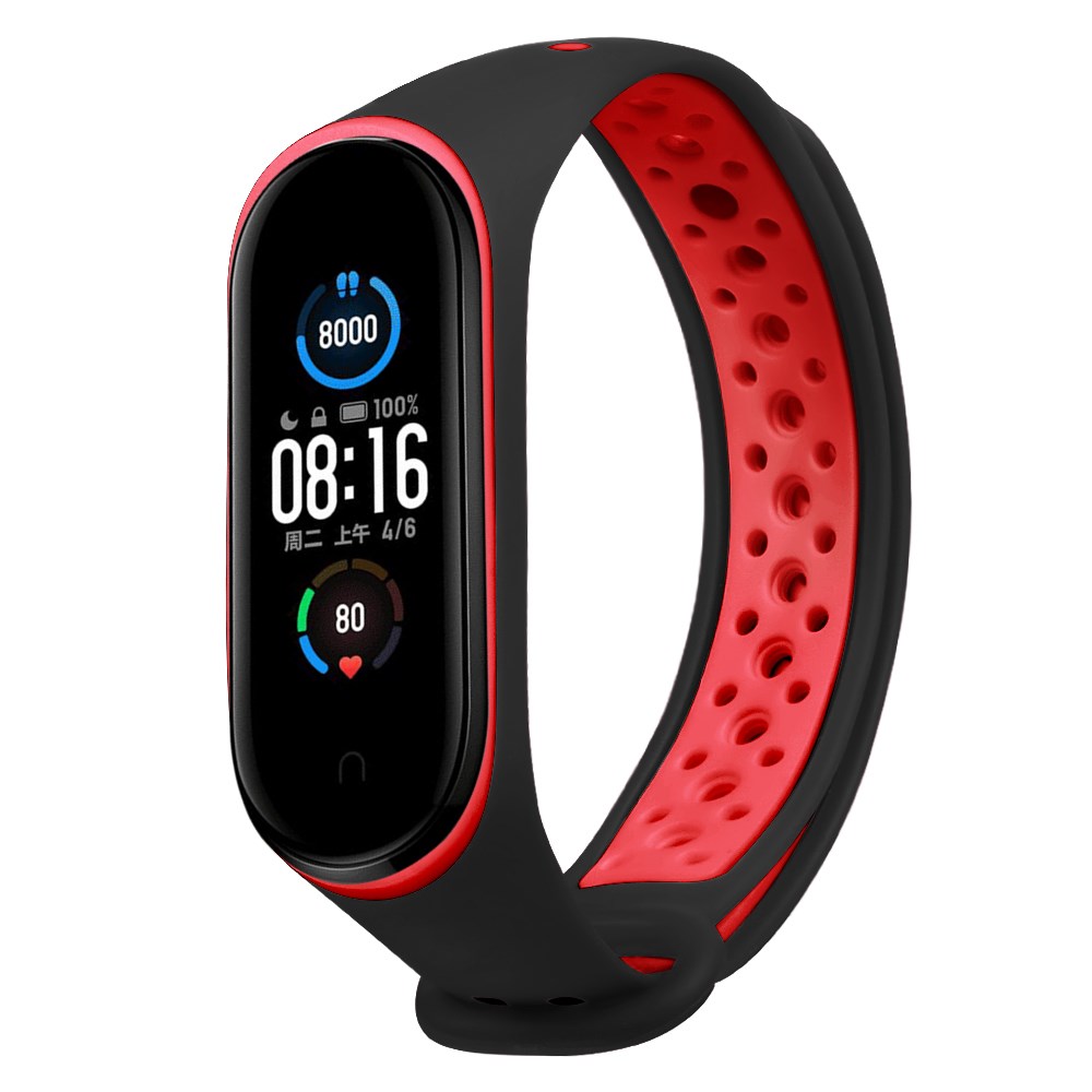 Bakeey-Double-Color-Silicone-Watch-Strap-for-Xiaomi-mi-band-5-Smart-Watch-Non-original-1700230-2