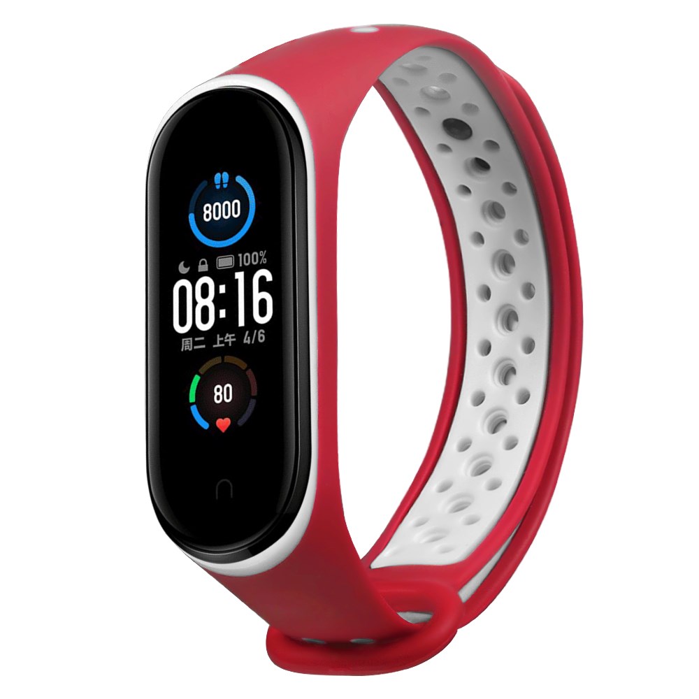 Bakeey-Double-Color-Silicone-Watch-Strap-for-Xiaomi-mi-band-5-Smart-Watch-Non-original-1700230-12