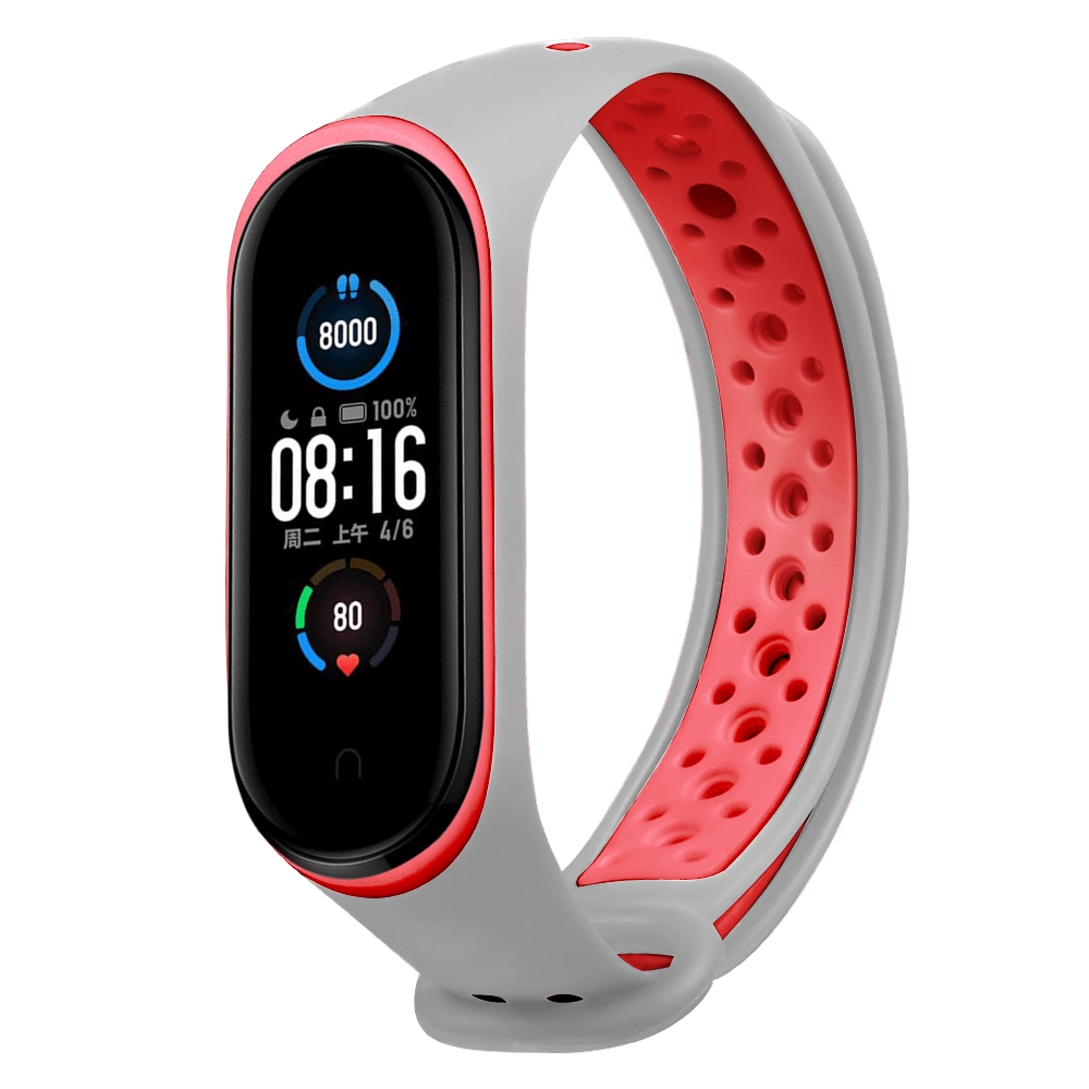 Bakeey-Double-Color-Silicone-Watch-Strap-for-Xiaomi-mi-band-5-Smart-Watch-Non-original-1700230-10