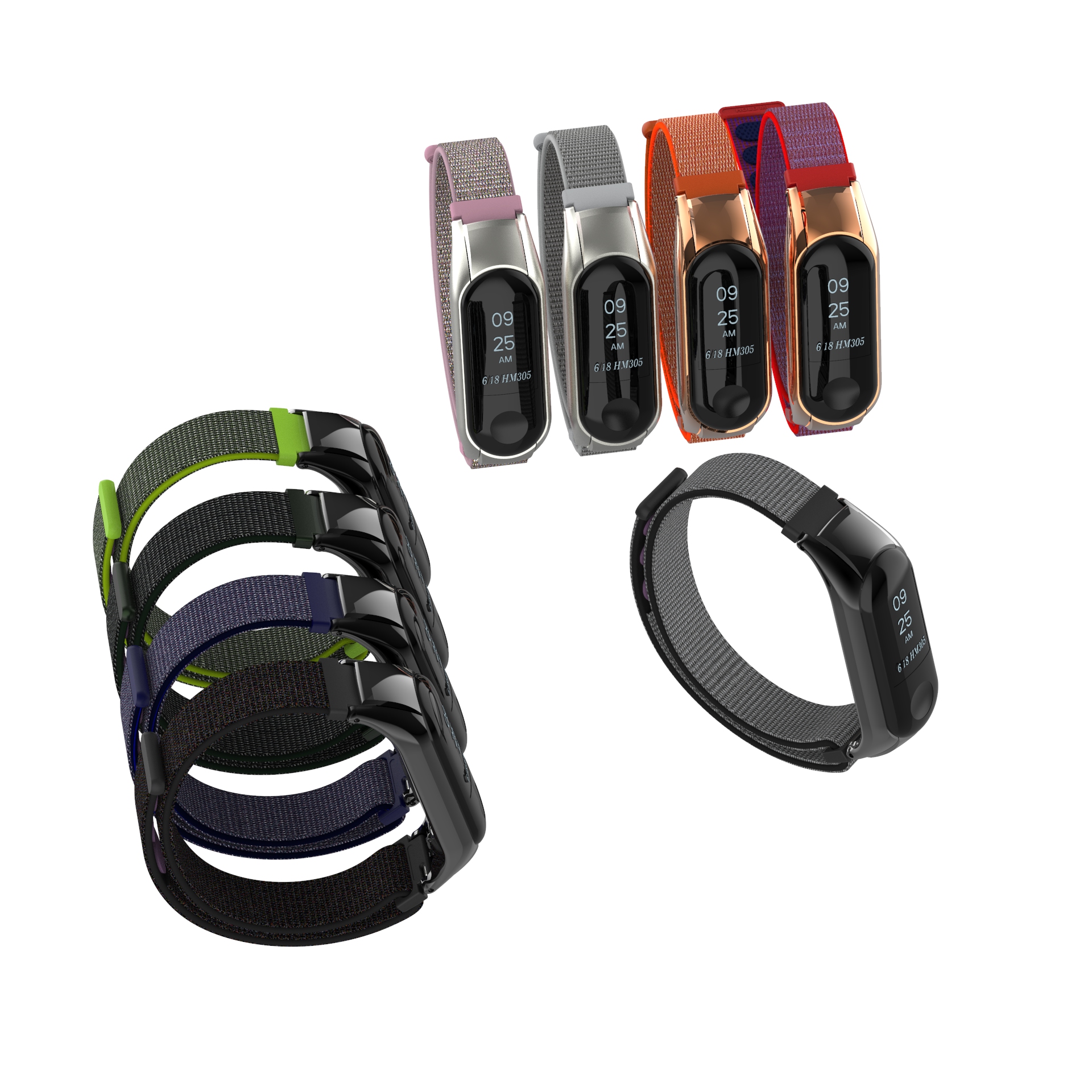 Bakeey-Double-Elastic-Buckle-Canvas-Replacement-Watch-Band-for-Xiaomi-Mi-Band3-Non-original-1361969-1