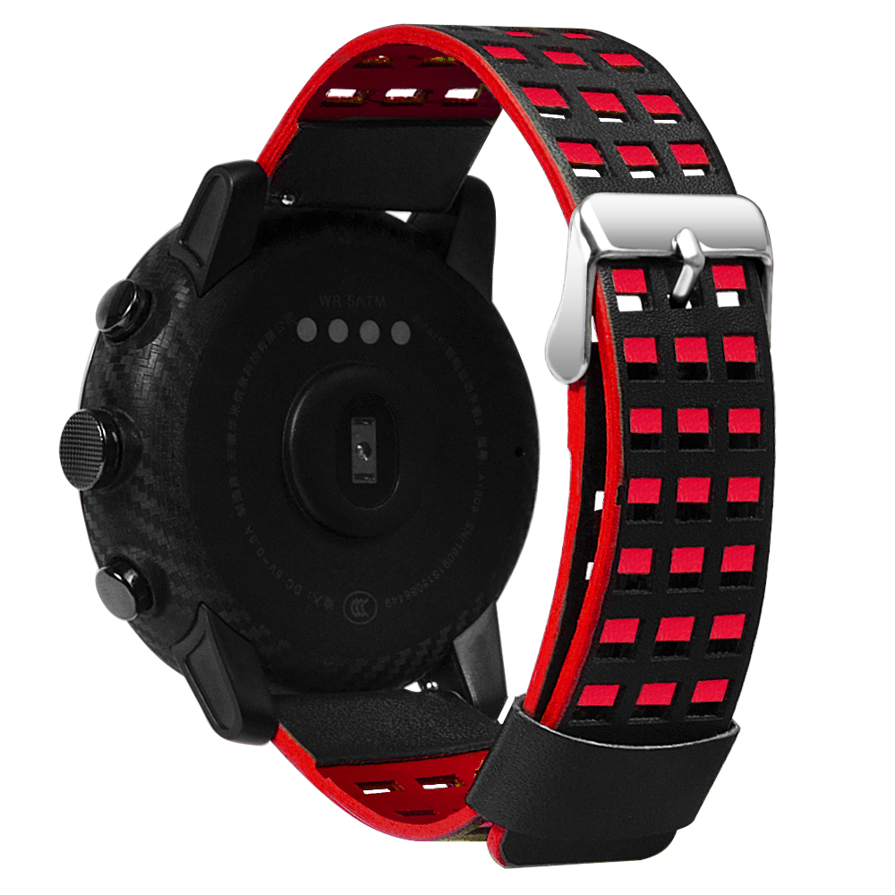 Bakeey-Dual-Color-Genuine-Leather-Watch-Band-for-Xiaomi-Amazfit-Huami-Strato-Sports-Smart-Watch-2-No-1372430-1