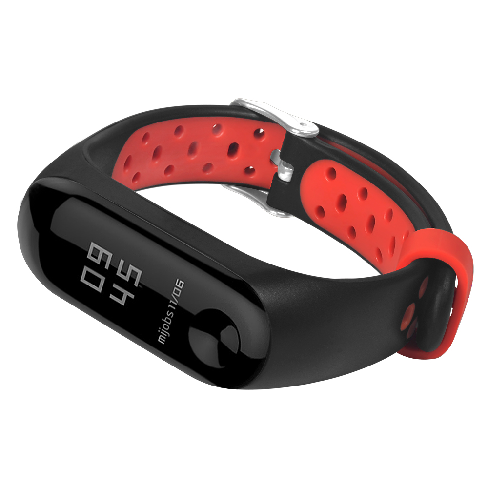 Bakeey-Dual-Color-Metal-Buckle-Replacement-Silicone-Watch-Band-for-Xiaomi-Band-43-Smart-Watch--Non-o-1514995-7