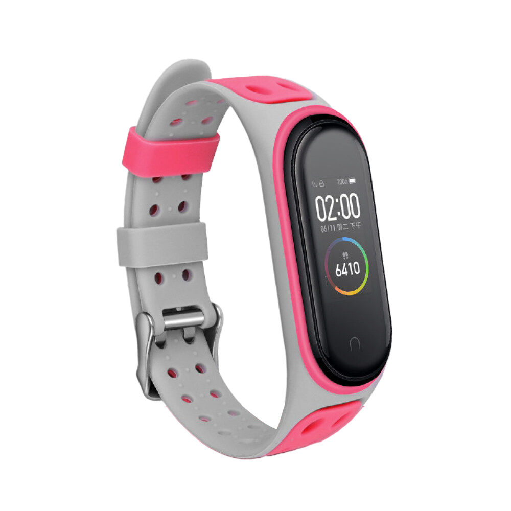 Bakeey-Dual-Color-Silicone-Watch-Band-Watch-Strap-Replacement-for-Xiaomi-Miband-5-Non-original-1712528-4