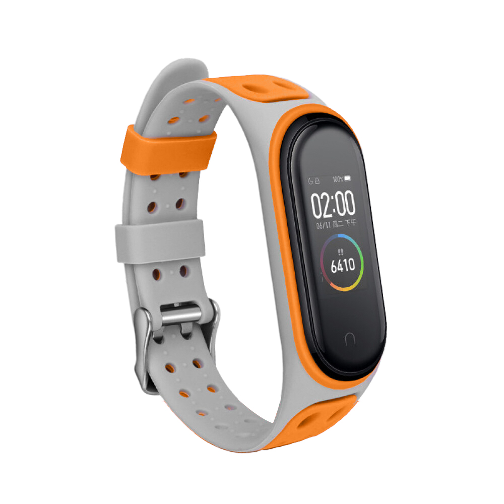 Bakeey-Dual-Color-Silicone-Watch-Band-Watch-Strap-Replacement-for-Xiaomi-Miband-5-Non-original-1712528-5