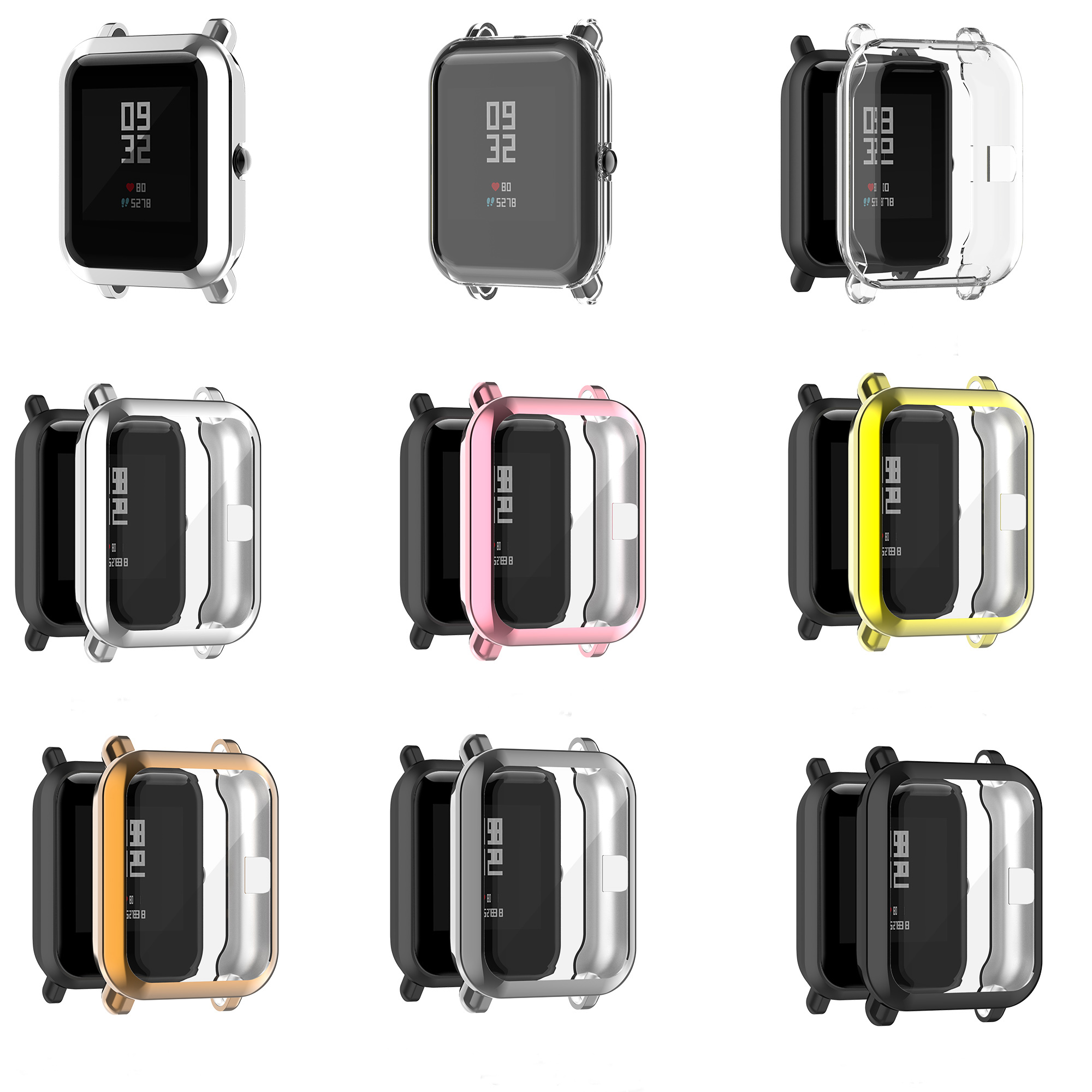 Bakeey-Electroplating-All-inclusive-TPU-Watch-Case-Cover-Watch-Protector-for-Amazfit-bipbip-lite-1777400-2