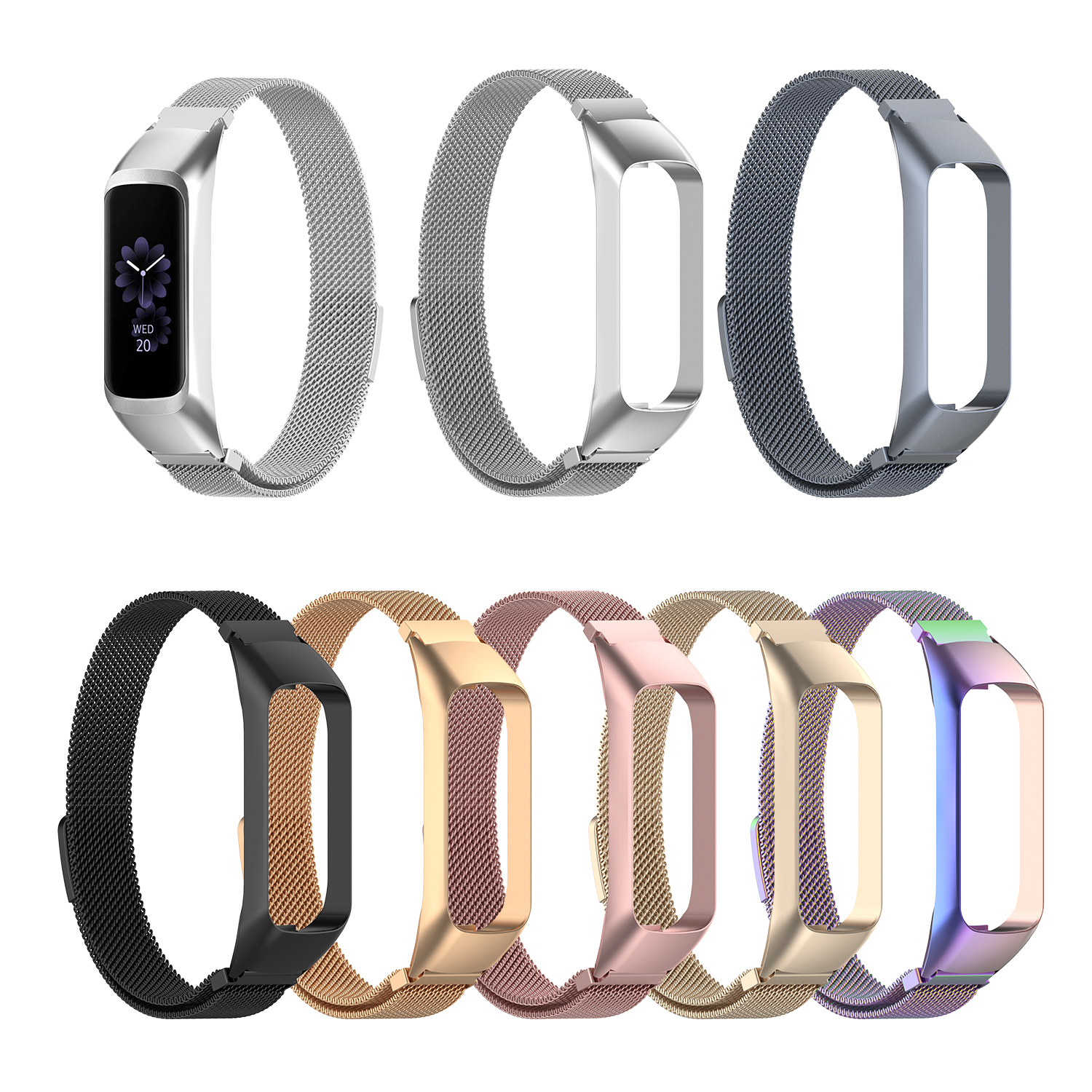 Bakeey-Fashion-Comfortable-Magnetic-Suction-Stainless-Steel-Watch-Band-Replacement-for-Galaxy-Fit2-S-1884596-2