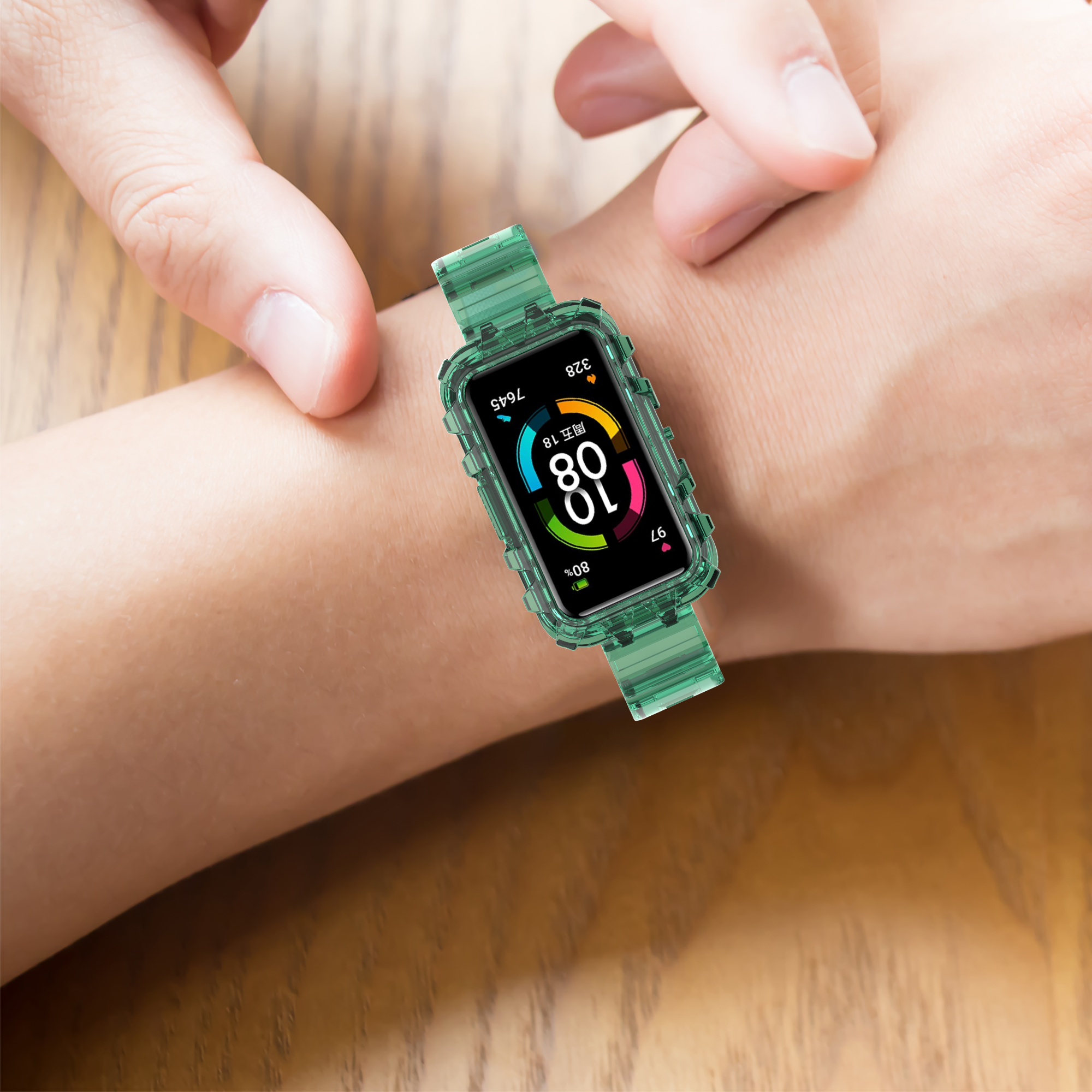 Bakeey-Fashion-Comfortable-Translucent-Soft-TPU-Watch-Band-Strap-Replacement-for-Huawei-Band-6-Honor-1878295-21