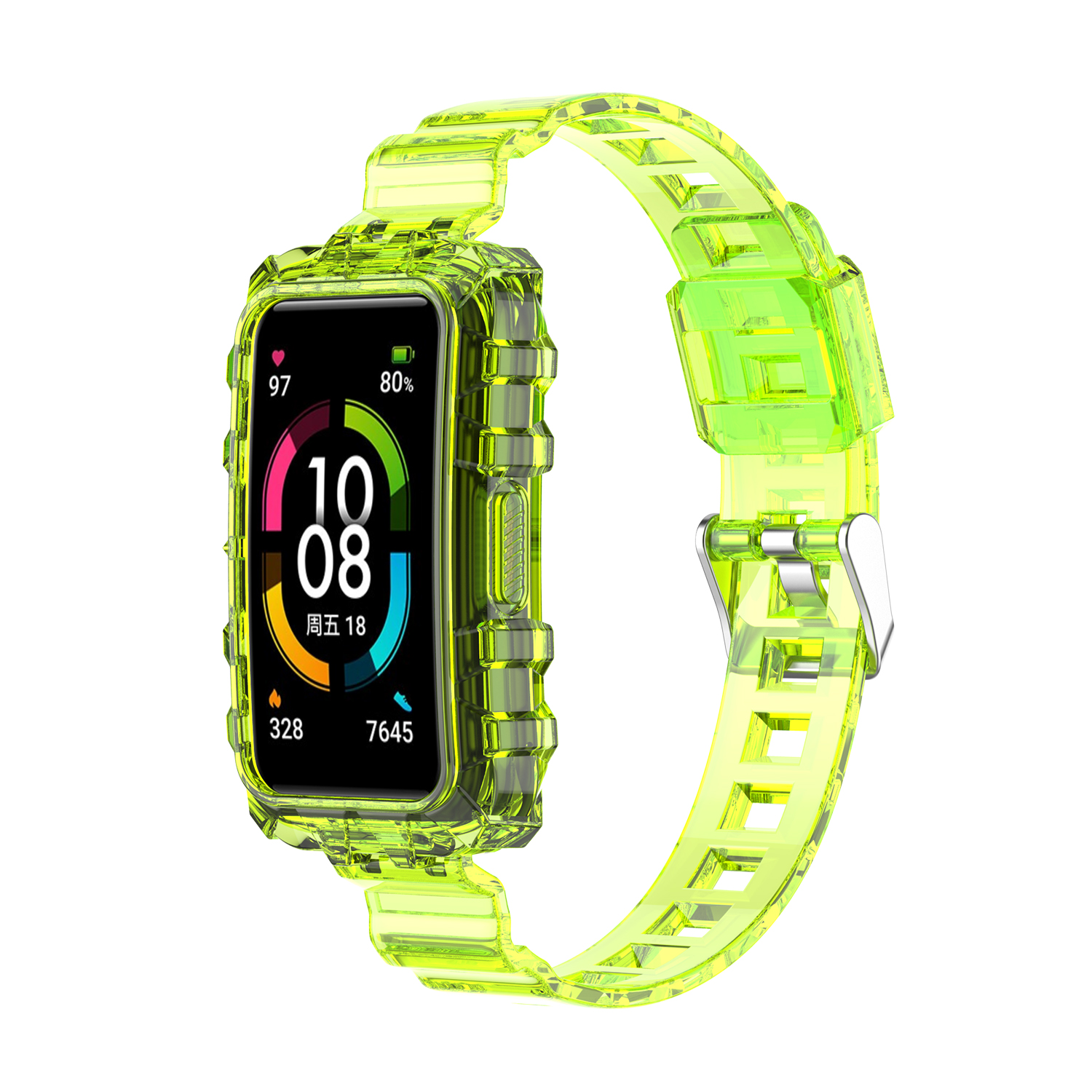Bakeey-Fashion-Comfortable-Translucent-Soft-TPU-Watch-Band-Strap-Replacement-for-Huawei-Band-6-Honor-1878295-7
