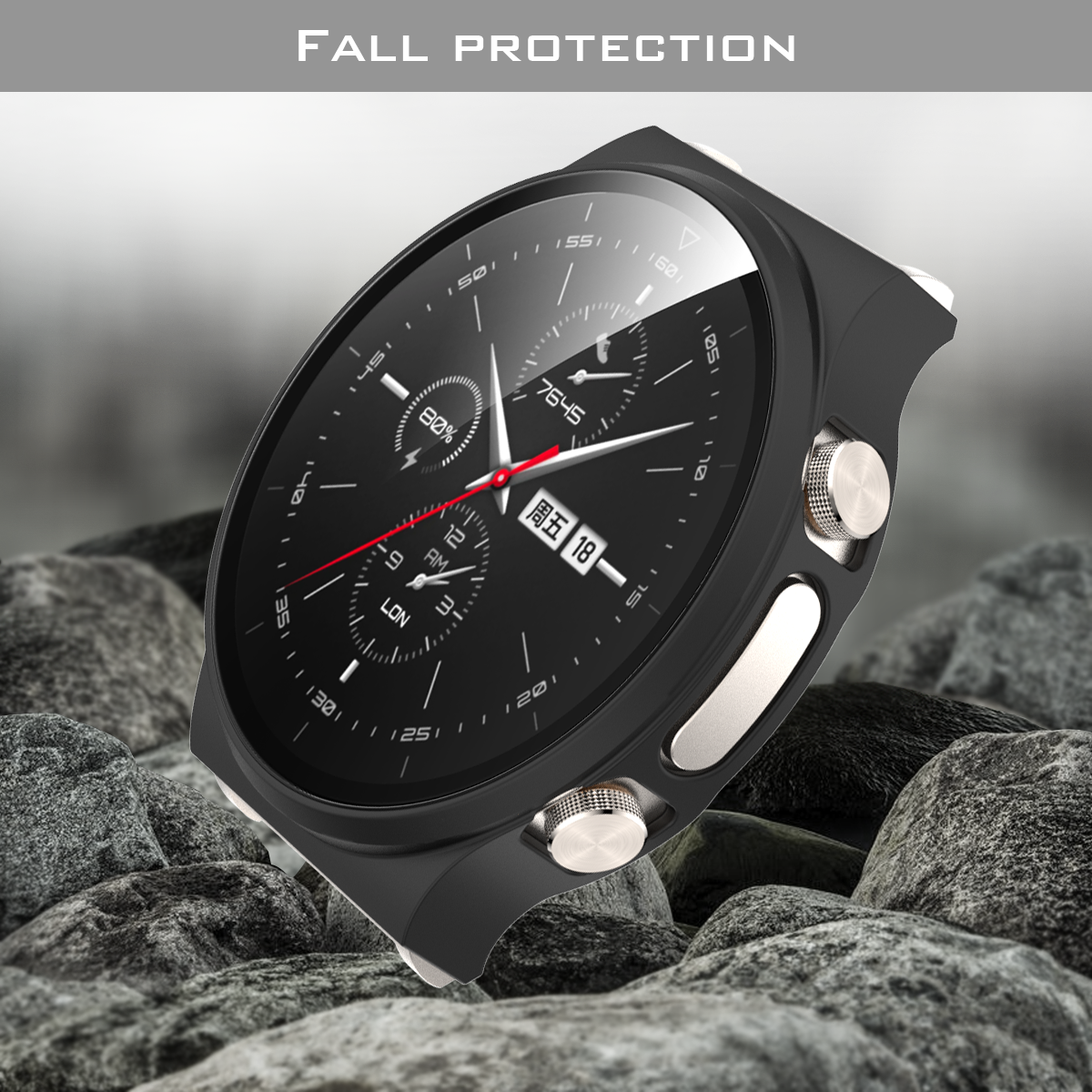 Bakeey-Frosted-Anti-Scratch-Shockproof-Full-Cover-PC-Watch-Case-Cover-for-Huawei-GT2-Pro-1862268-3