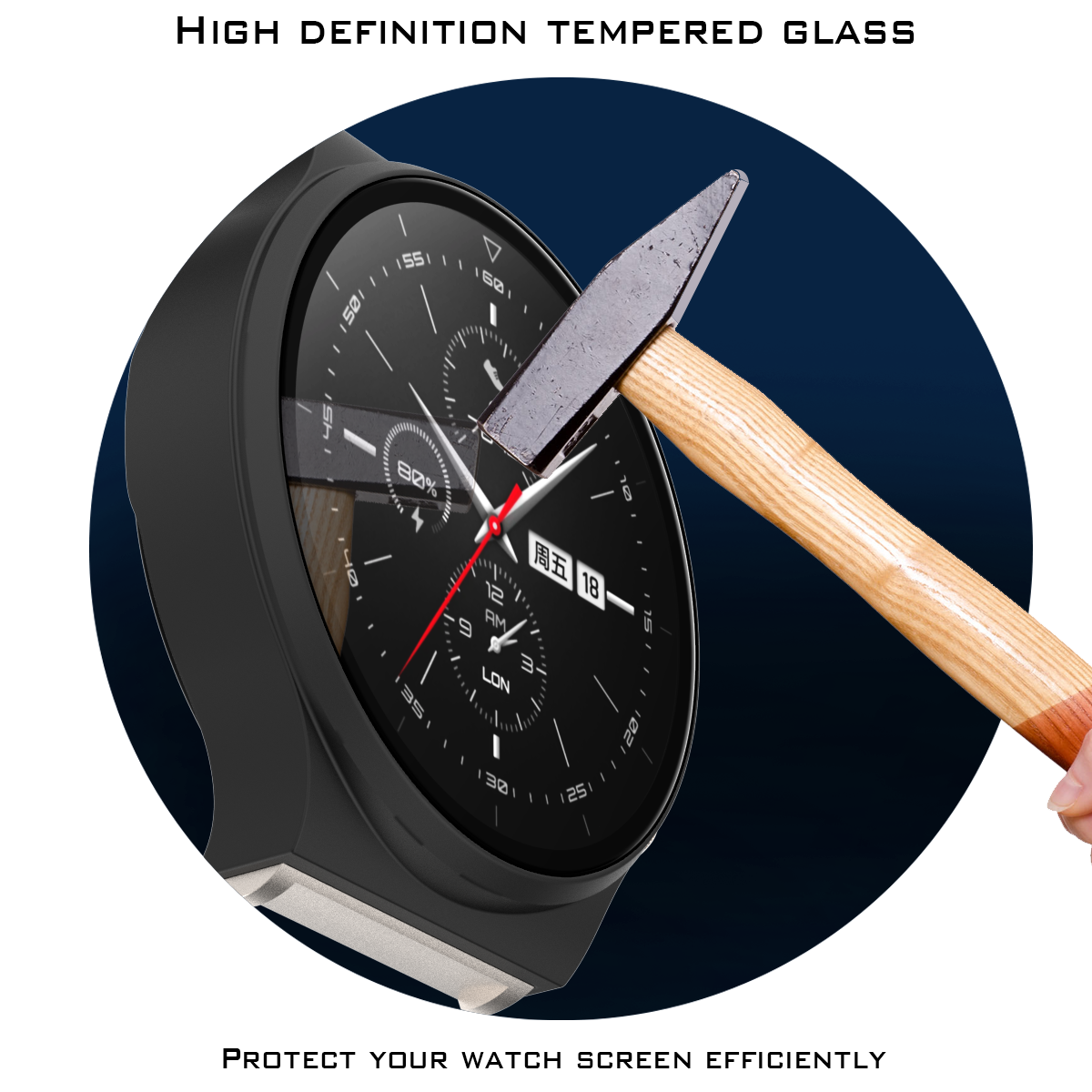 Bakeey-Frosted-Anti-Scratch-Shockproof-Full-Cover-PC-Watch-Case-Cover-for-Huawei-GT2-Pro-1862268-4