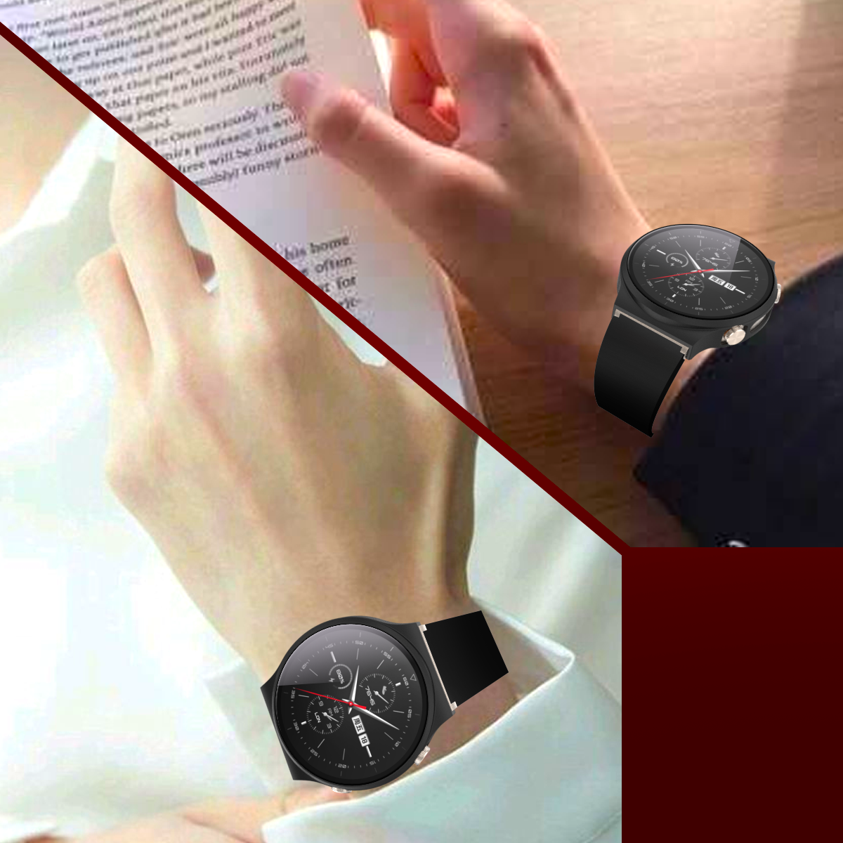Bakeey-Frosted-Anti-Scratch-Shockproof-Full-Cover-PC-Watch-Case-Cover-for-Huawei-GT2-Pro-1862268-5