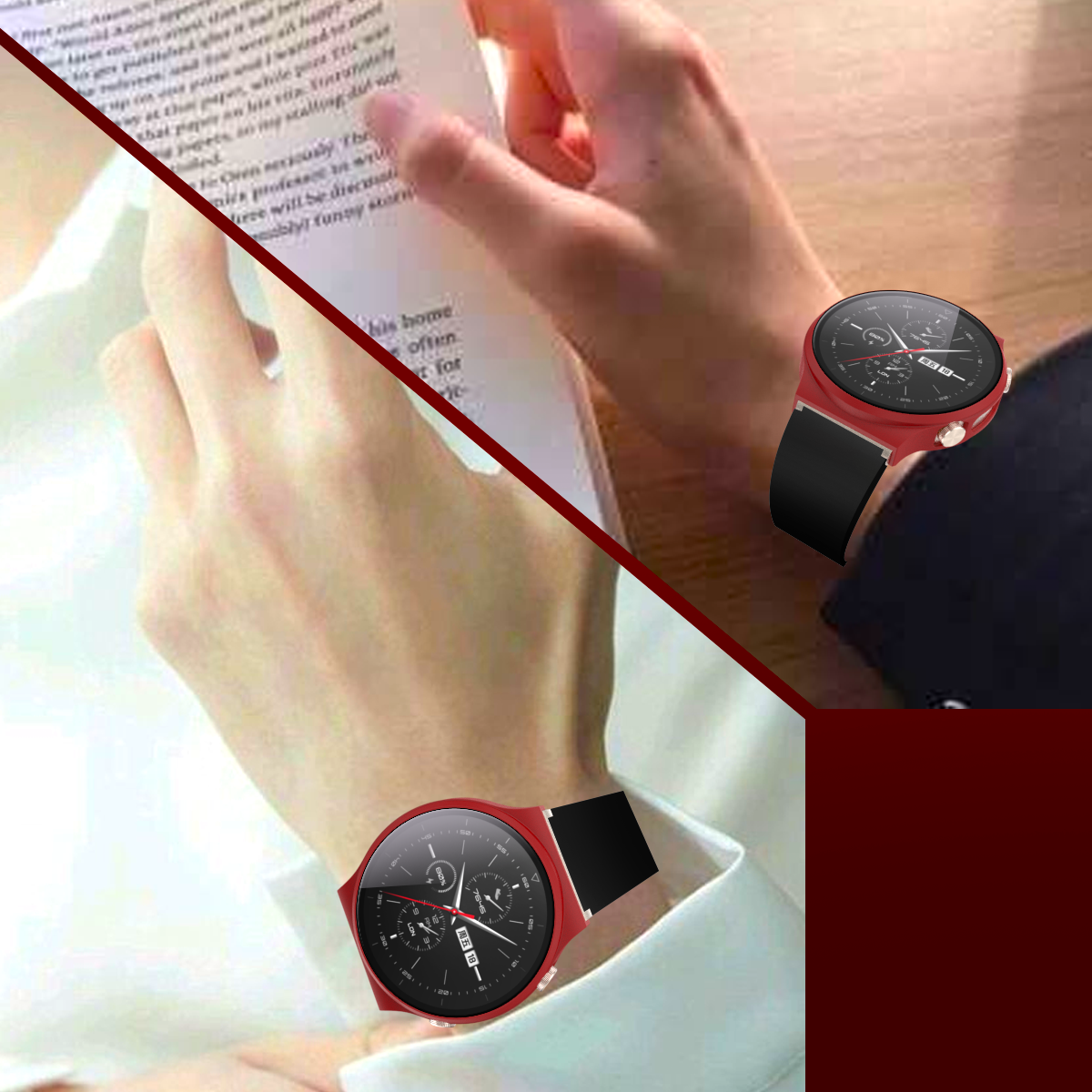 Bakeey-Frosted-Anti-Scratch-Shockproof-Full-Cover-PC-Watch-Case-Cover-for-Huawei-GT2-Pro-1862268-8