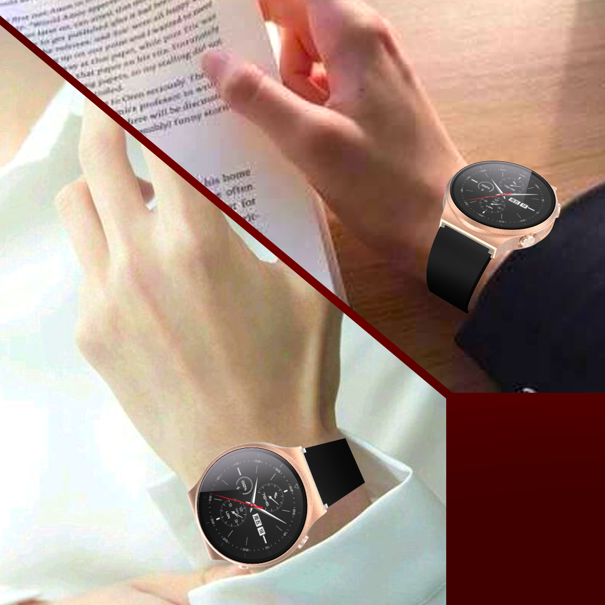 Bakeey-Frosted-Anti-Scratch-Shockproof-Full-Cover-PC-Watch-Case-Cover-for-Huawei-GT2-Pro-1862268-9