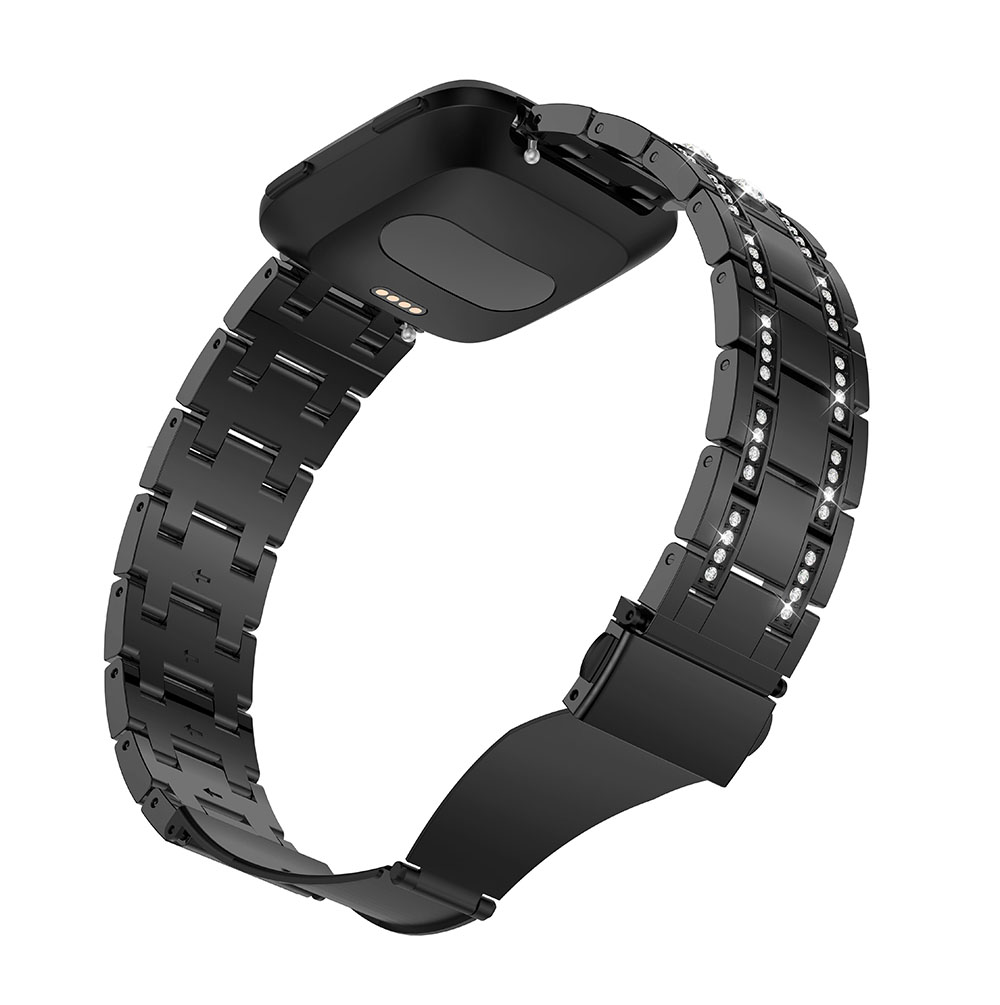 Bakeey-H-type-Diamond-Stainless-Steel-Watch-Band-for-Fitbit-versa-Smart-Watch-1523098-4