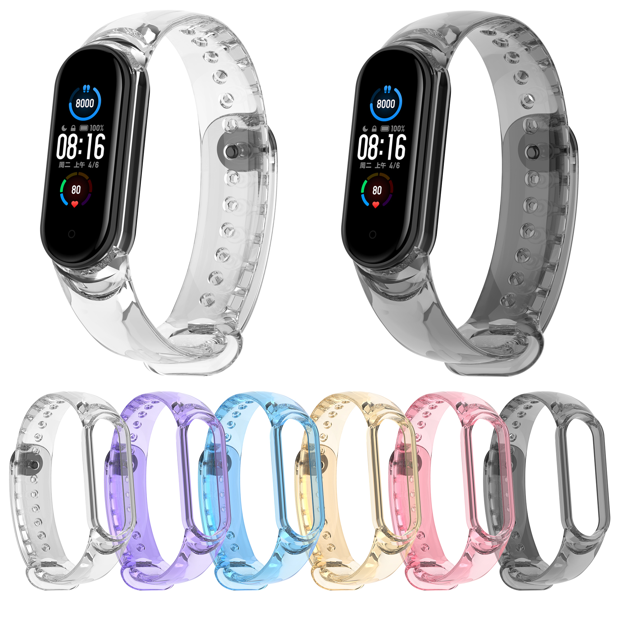 Bakeey-Light-Discoloration-Adjustable-Length-Silicone-Watch-Strap-Replacement-for-Xiaomi-Watch-6--Xi-1889421-1