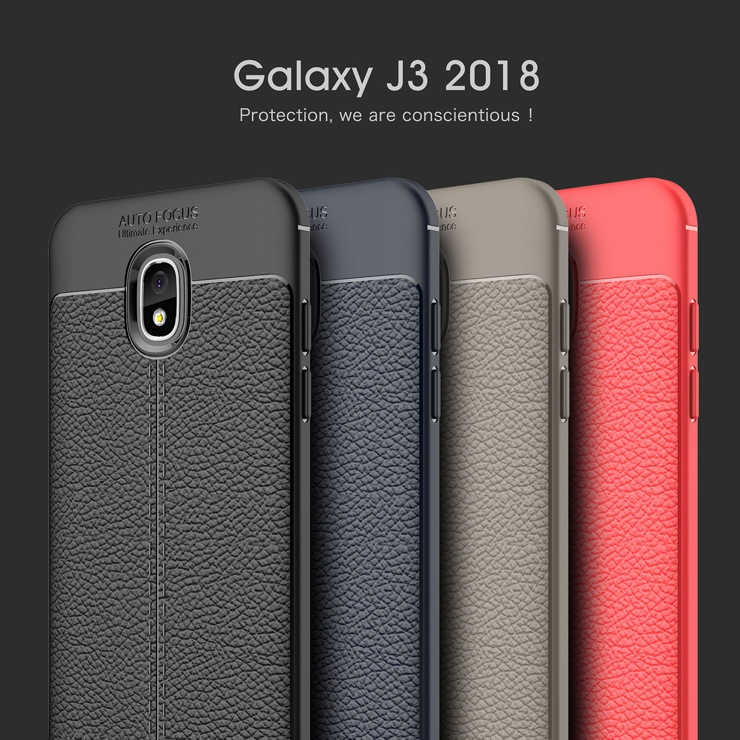 Bakeey-Litchi-Leather-Soft-TPU-Protective-Case-for-Samsung-Galaxy-J3-2018-US-Version-1312927-1