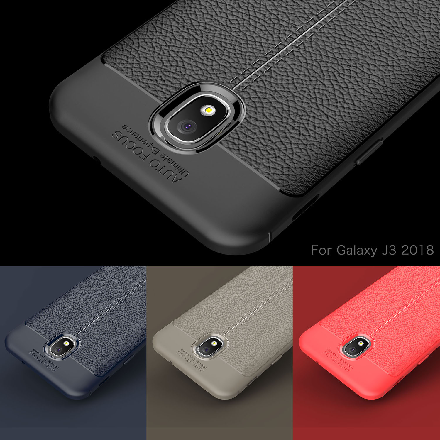 Bakeey-Litchi-Leather-Soft-TPU-Protective-Case-for-Samsung-Galaxy-J3-2018-US-Version-1312927-8