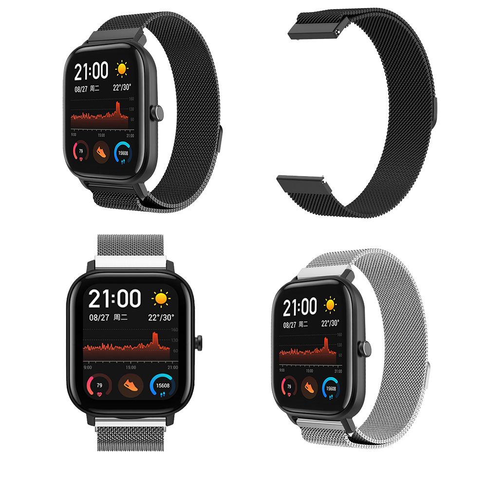 Bakeey-Magnetic-Stainless-Steel-Watch-Band-for-Amazfit-GTS-Smart-Watch-1567995-1