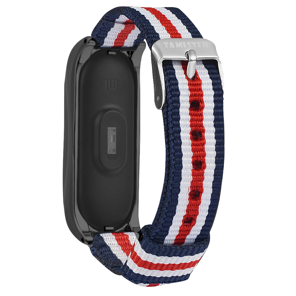 Bakeey-Metal-Shell-Striped-Canvas-Replacement-Strap-Smart-Watch-Band-For-Xiaomi-Mi-Band-5-Non-origin-1716732-14