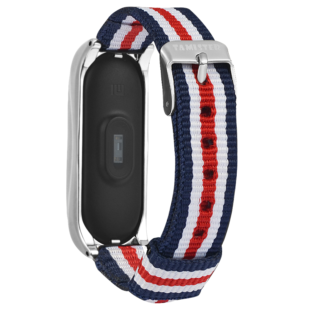 Bakeey-Metal-Shell-Striped-Canvas-Replacement-Strap-Smart-Watch-Band-For-Xiaomi-Mi-Band-5-Non-origin-1716732-15