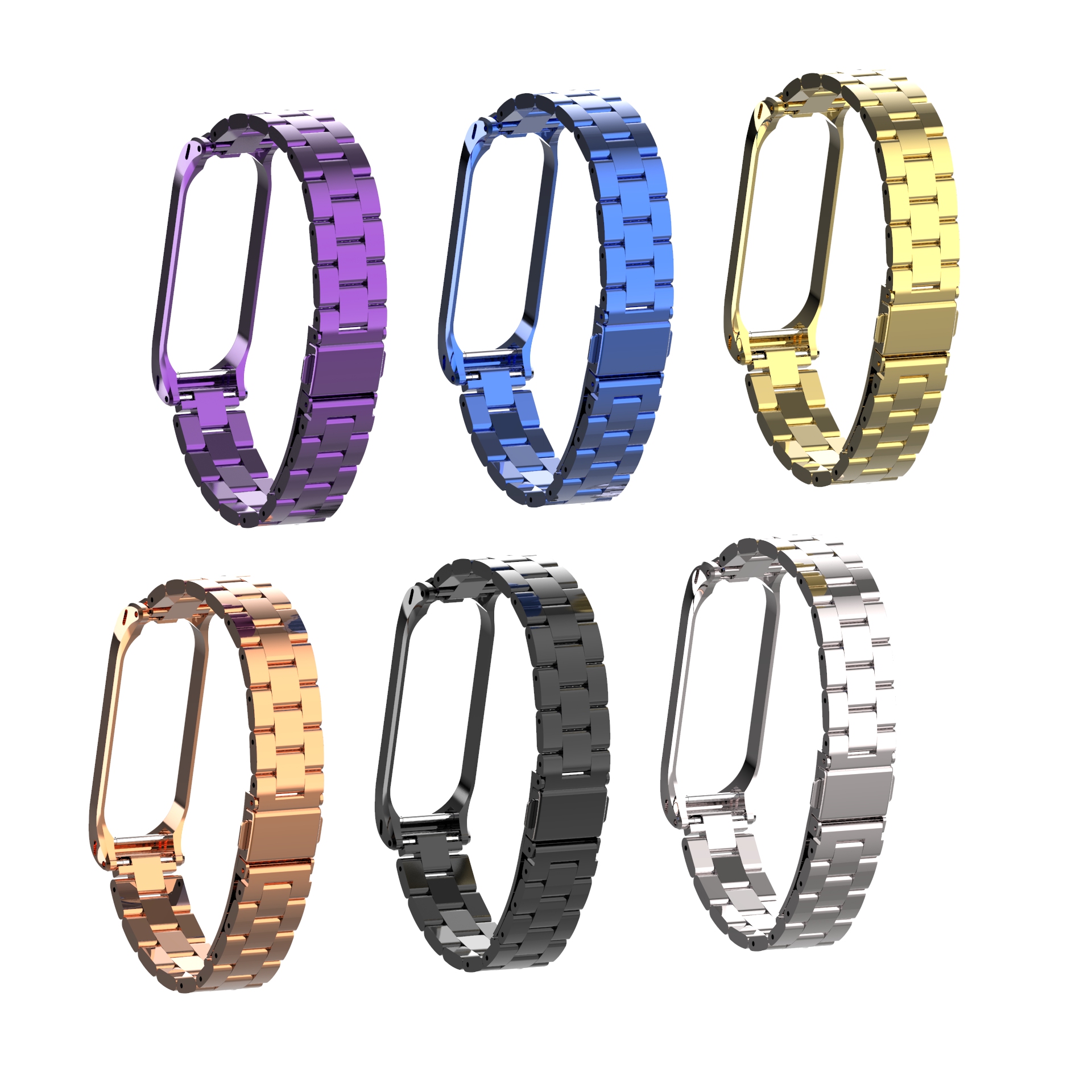 Bakeey-Metal-Steel-Watch-Band-Replacement-Watch-Strap-for-Xiaomi-mi-band-34-Smart-Watch-Non-original-1555794-2