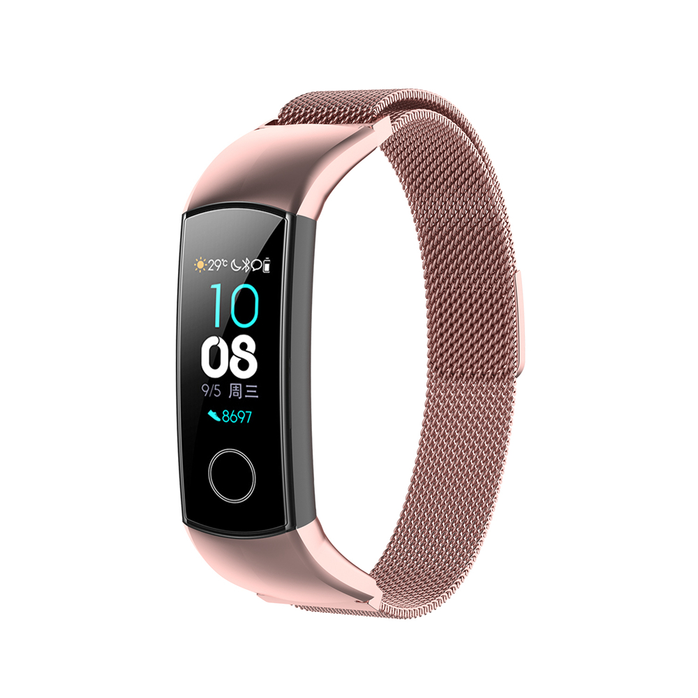 Bakeey-Milanese-Stainless-Steel-Adjustable-Watch-Band-Strap-for-Huawei-Honor-Band54-Smart-Watch-1577306-2