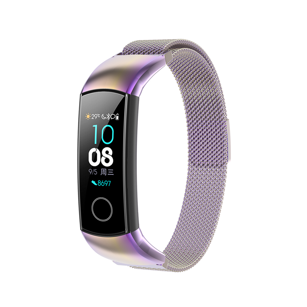 Bakeey-Milanese-Stainless-Steel-Adjustable-Watch-Band-Strap-for-Huawei-Honor-Band54-Smart-Watch-1577306-3