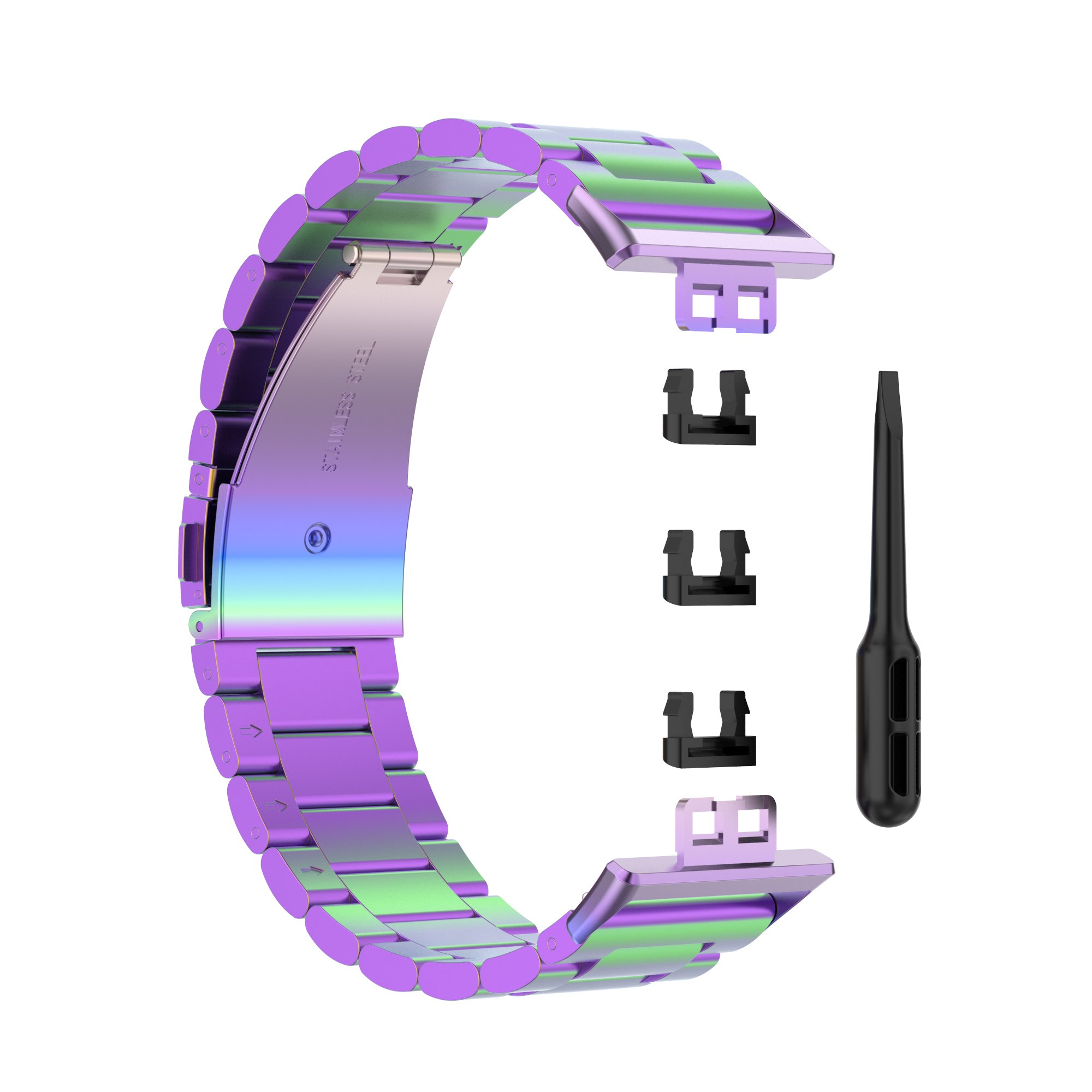 Bakeey-Multi-color-Stainless-Steel-Replacement-Strap-Smart-Watch-Band-For-Huawei-Watch-Fit-1793850-11