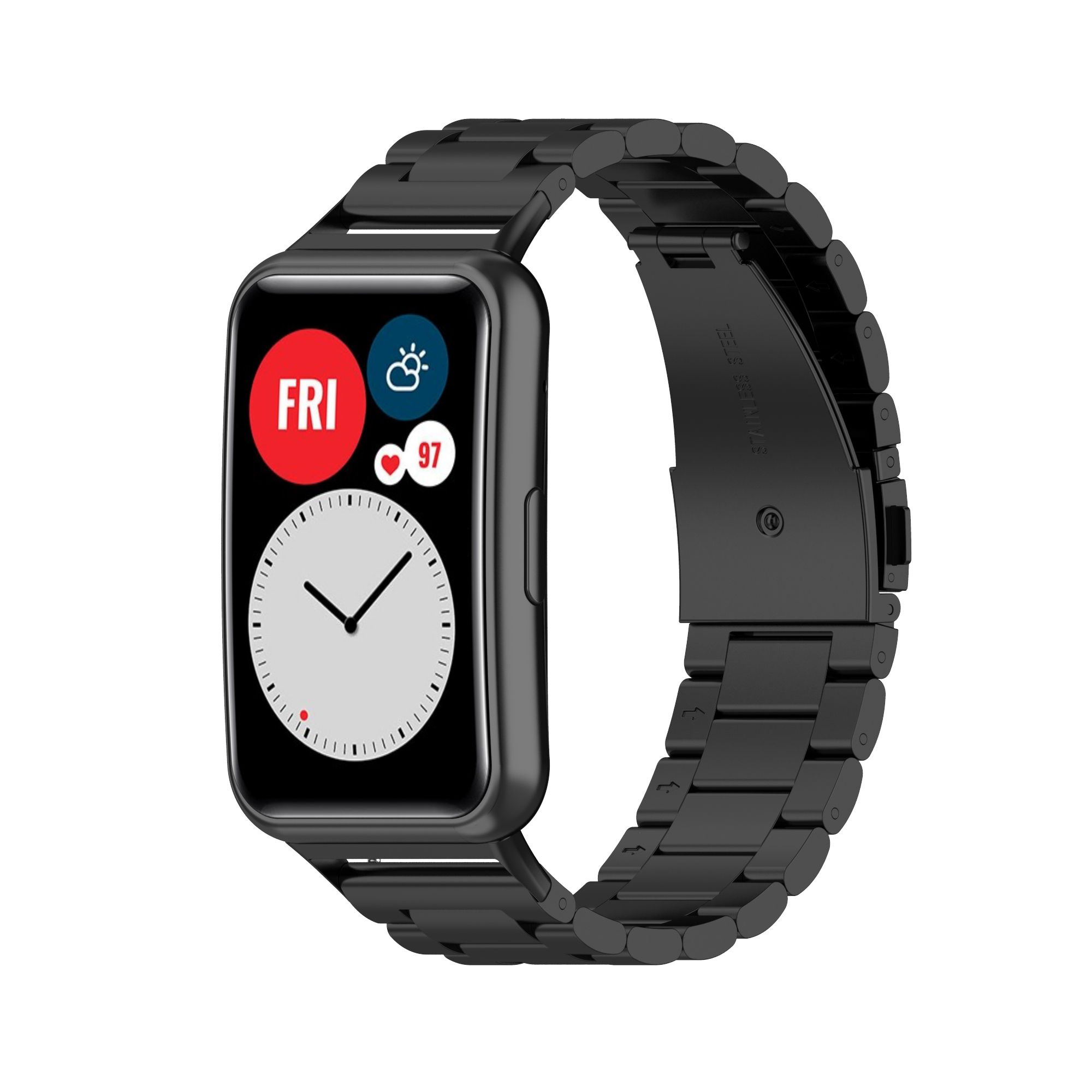 Bakeey-Multi-color-Stainless-Steel-Replacement-Strap-Smart-Watch-Band-For-Huawei-Watch-Fit-1793850-7