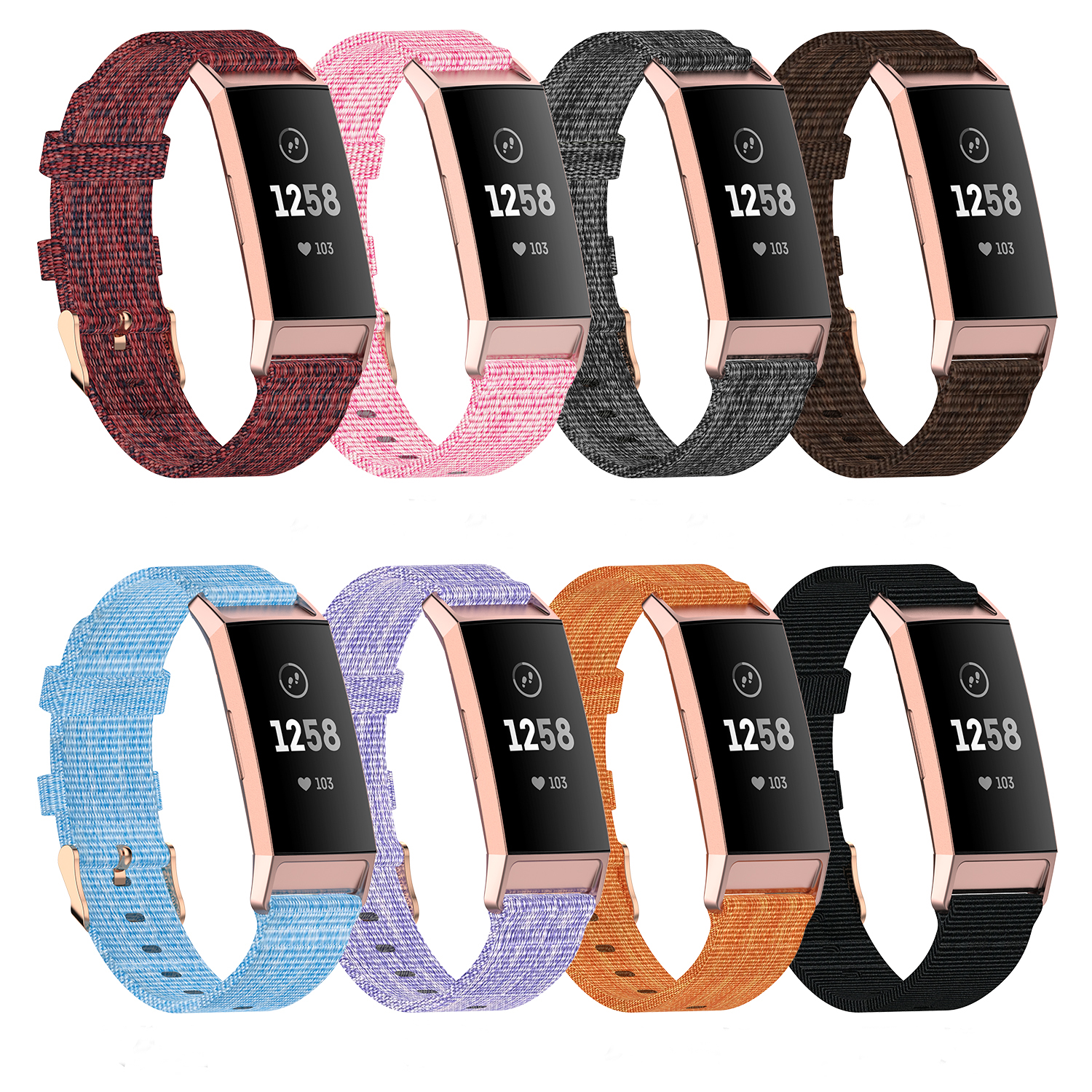 Bakeey-Nylon-Canvas-Woven-Smart-Watch-Band-Replacement-Strap-For-Fitbit-Charge-34-1727948-3