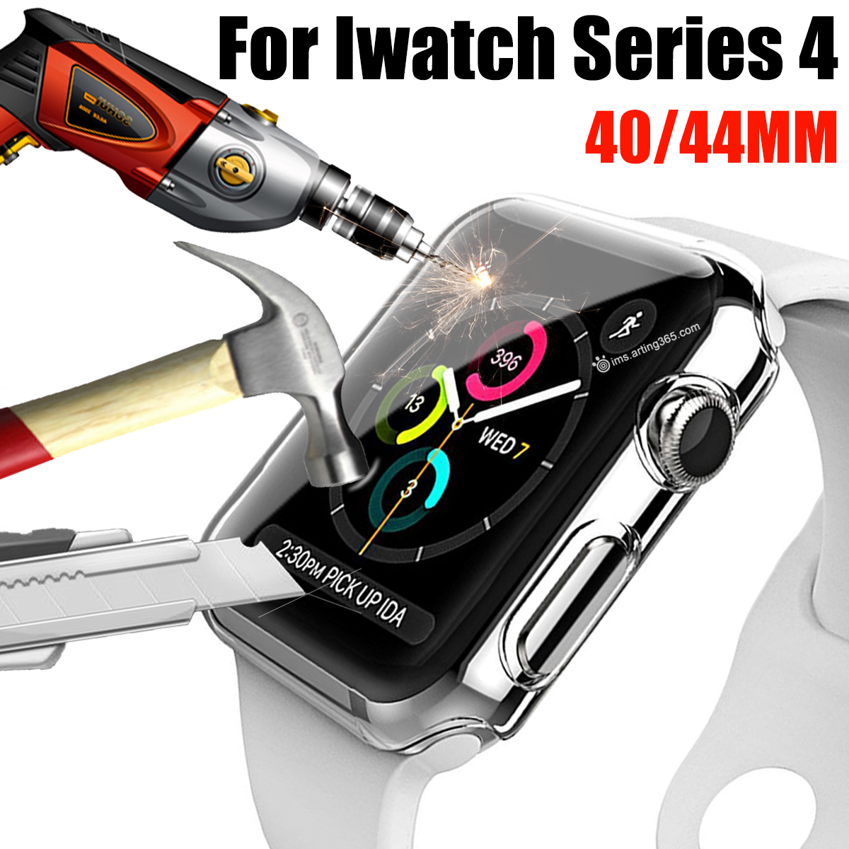 Bakeey-PC-Transparent-Screen-Protector-Case-for-Apple-Watch-4-Smart-Watch-1716653-4