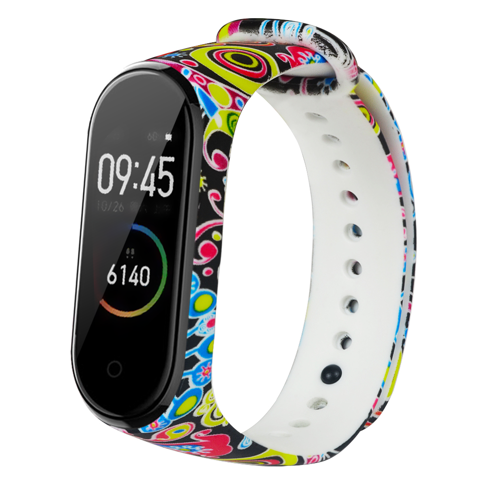 Bakeey-Painted-Pattern-Replacement-Silicone-Watch-Band-Strap-for-Xiaomi-Band-43-Smart-Watch-Band-Non-1514994-7