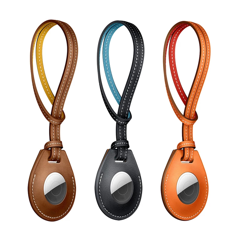Bakeey-Portable-Long-Strap-PU-Leather-Protective-Cover-Sleeve-for-Apple-Airtags-bluetooth-Tracker-1851380-5
