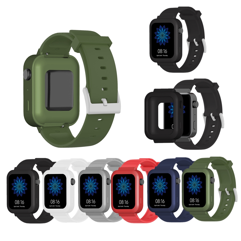 Bakeey-Pure-Soft-Silicone-Anti-scratch-Watch-Case-Cover-Watch-Cover-Screen-Protector-for-Xiaomi-Watc-1621024-1