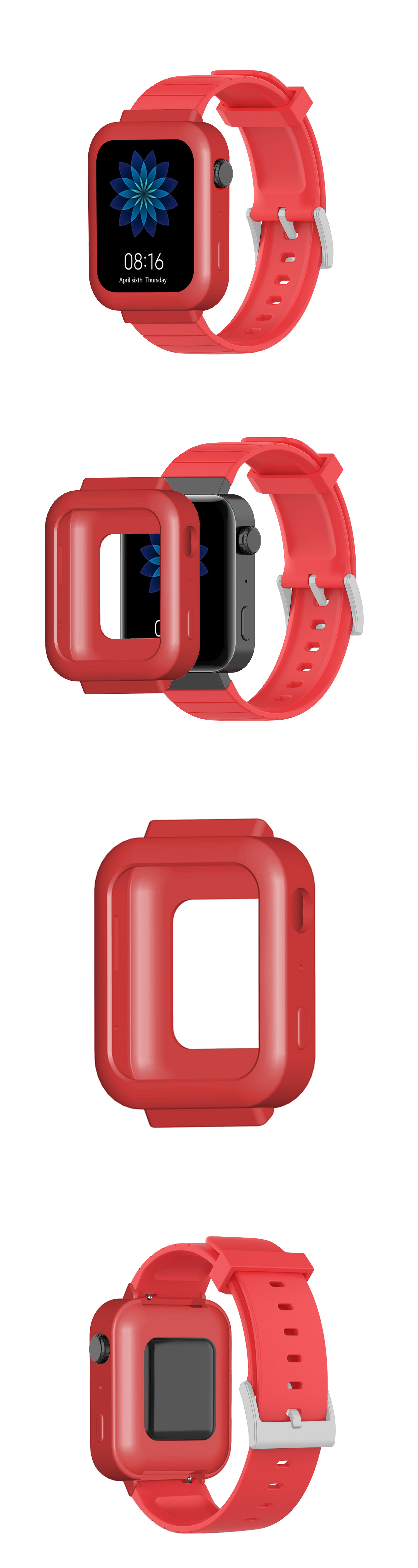 Bakeey-Pure-Soft-Silicone-Anti-scratch-Watch-Case-Cover-Watch-Cover-Screen-Protector-for-Xiaomi-Watc-1621024-7