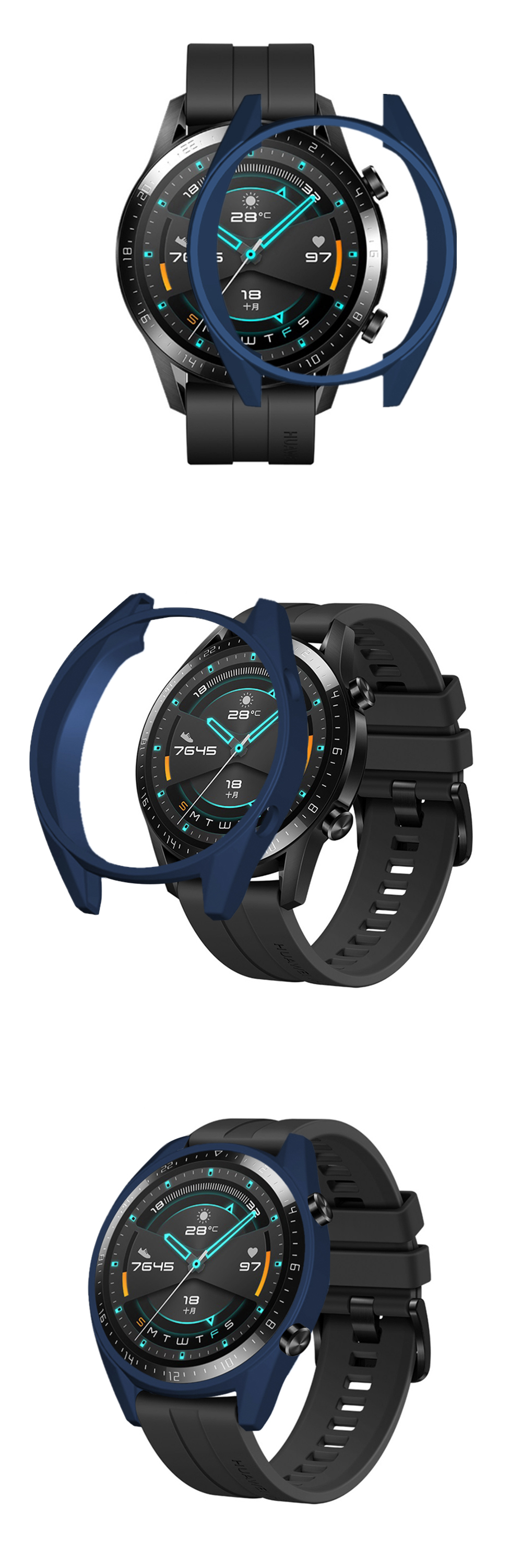 Bakeey-Pure-Soft-TPU-Watch-Case-Cover-Watch-Cover-Screen-Protector-for-Huawei-Watch-GT-2-46mm--Huawe-1603057-7
