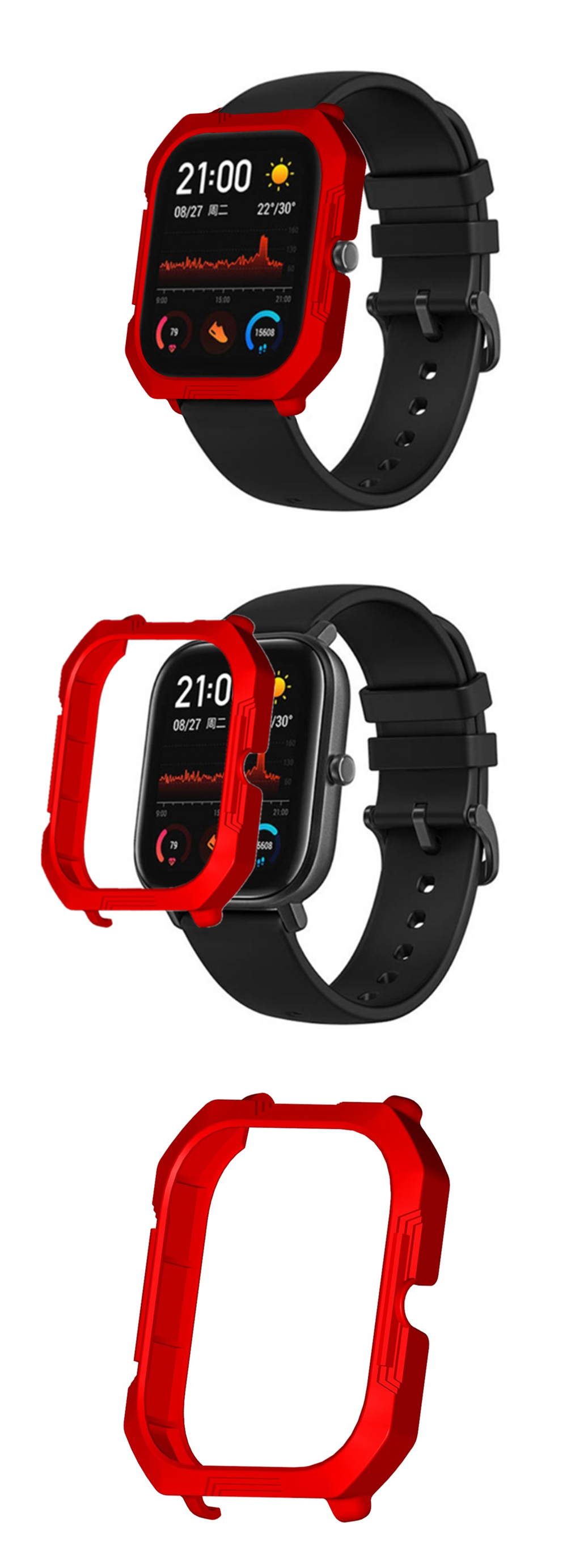 Bakeey-Pure-Ultra-light-PC-Watch-Case-Cover-Shockproof-Watch-Cover-Screen-Protector-for-Amazfit-GTS-1621032-4