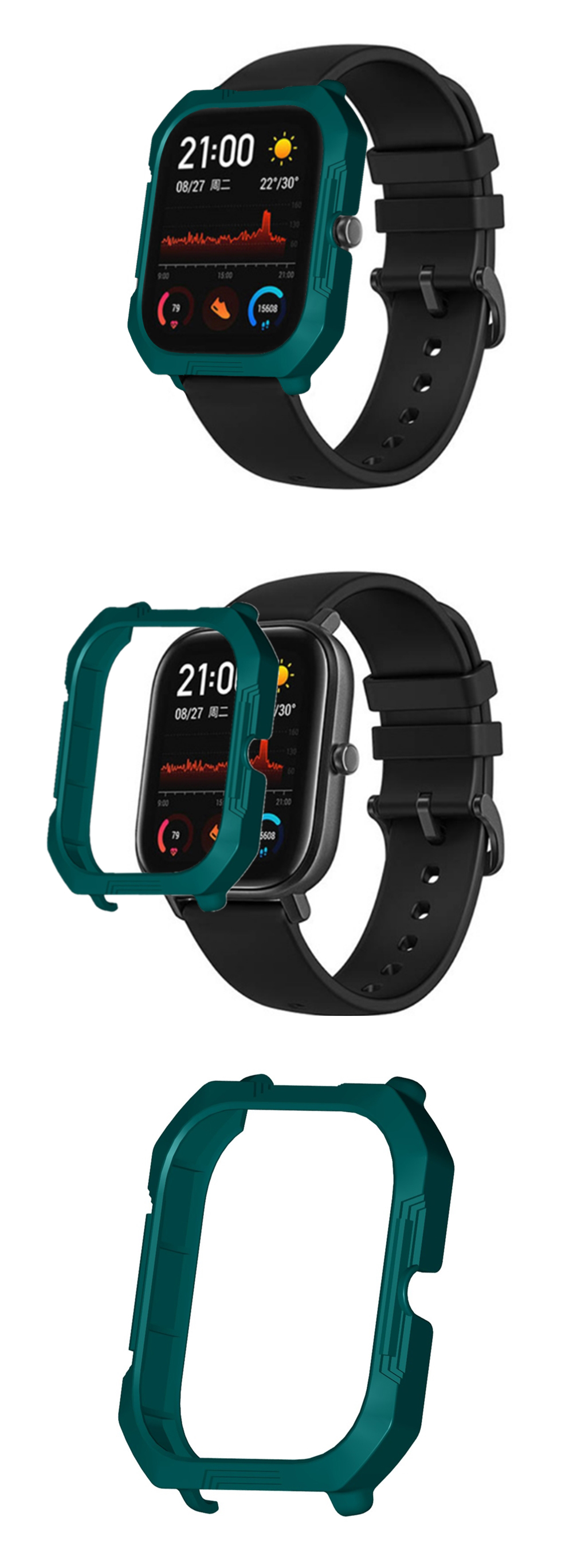 Bakeey-Pure-Ultra-light-PC-Watch-Case-Cover-Shockproof-Watch-Cover-Screen-Protector-for-Amazfit-GTS-1621032-6