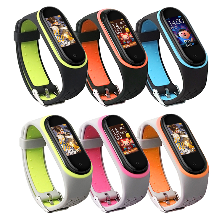Bakeey-Replacement-Anti-lost-Design-Colorful-Silicone-Watch-Band-for-Xiaomi-Mi-Band-43-Smart-Watch-N-1533511-1