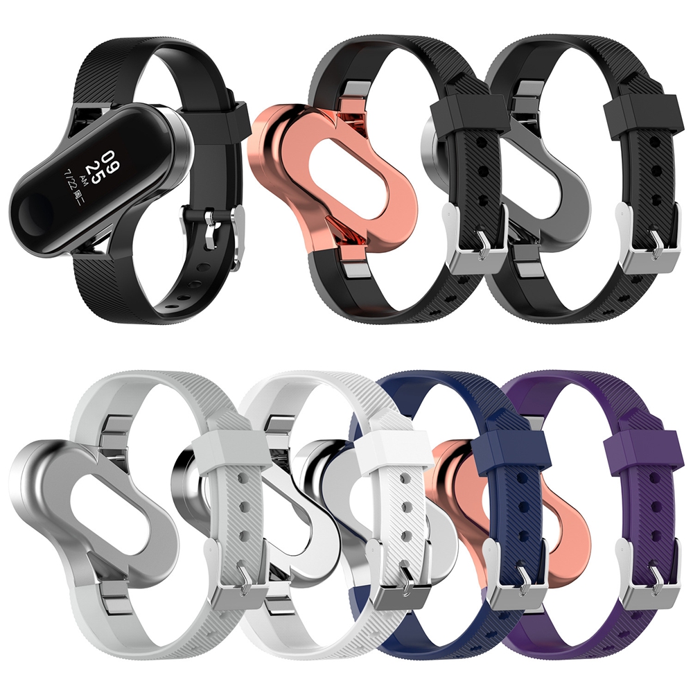 Bakeey-Replacement-Metal-Frame-Fashion-Watch-Band-for-Smart-Watch-Xiaomi-Mi-Band-3-Non-original-1390034-1