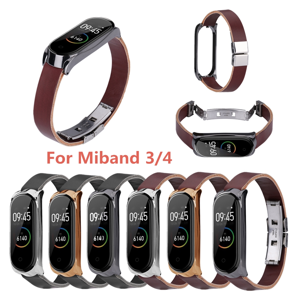 Bakeey-Retro-Butterfly-Push-Button-Deployment-Buckle-PU-Leather-Watch-Band-Strap-Replacement-for-Xia-1614265-1
