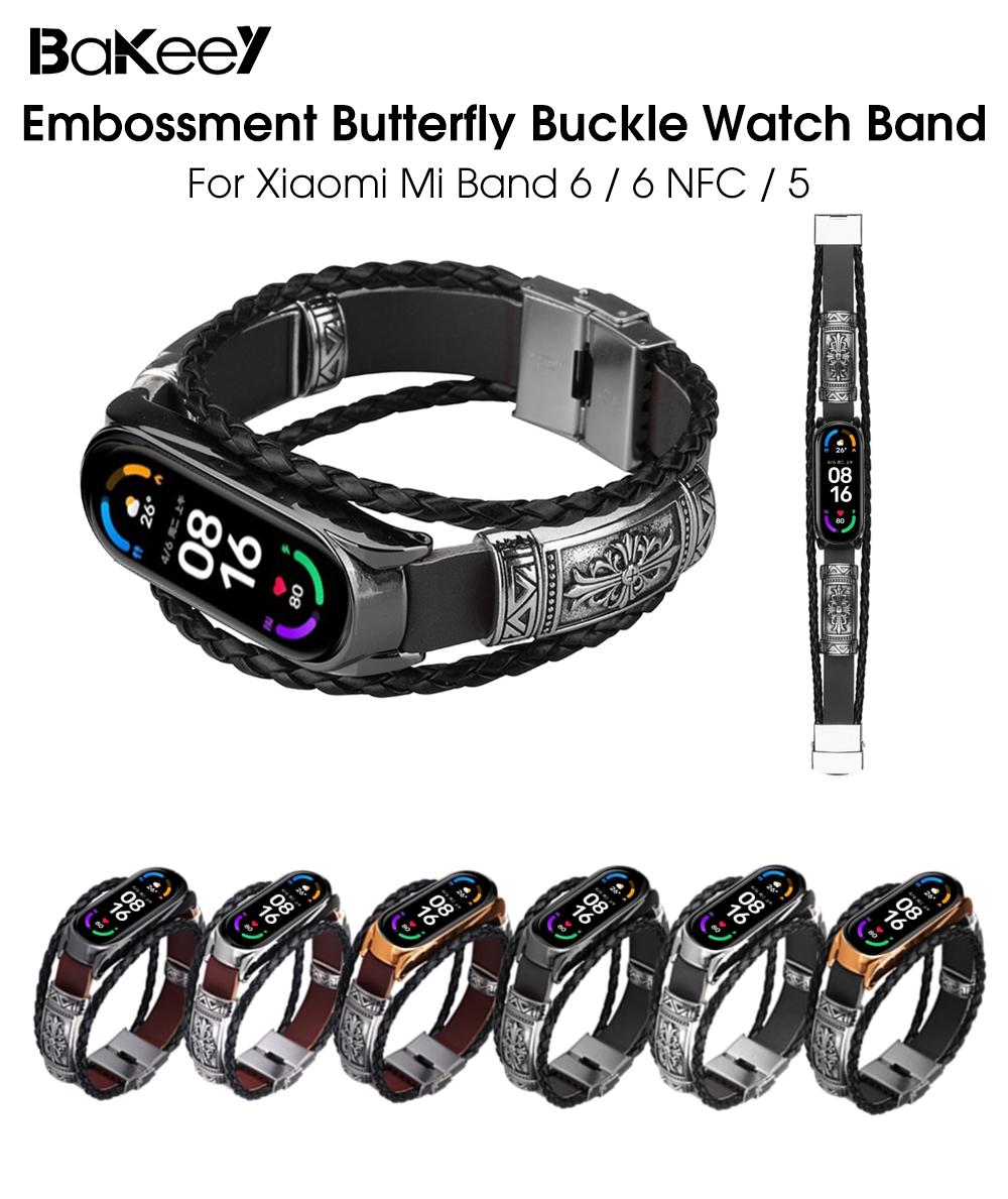 Bakeey-Retro-Embossment-Butterfly-Buckle-DIY-Adjustable-Length-Wider-PU-Leather-Watch-Band-Strap-Rep-1834164-1