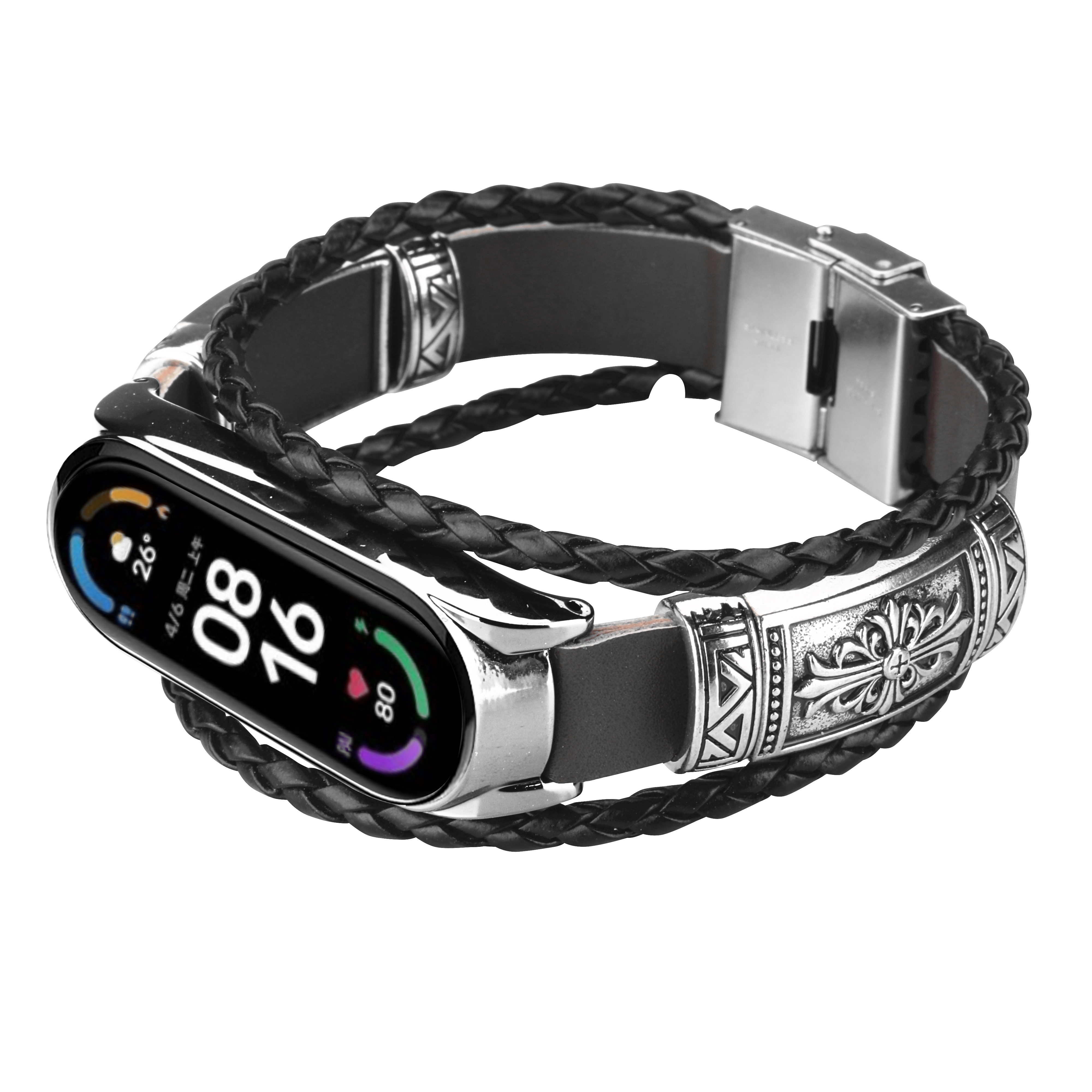 Bakeey-Retro-Embossment-Butterfly-Buckle-DIY-Adjustable-Length-Wider-PU-Leather-Watch-Band-Strap-Rep-1834164-7