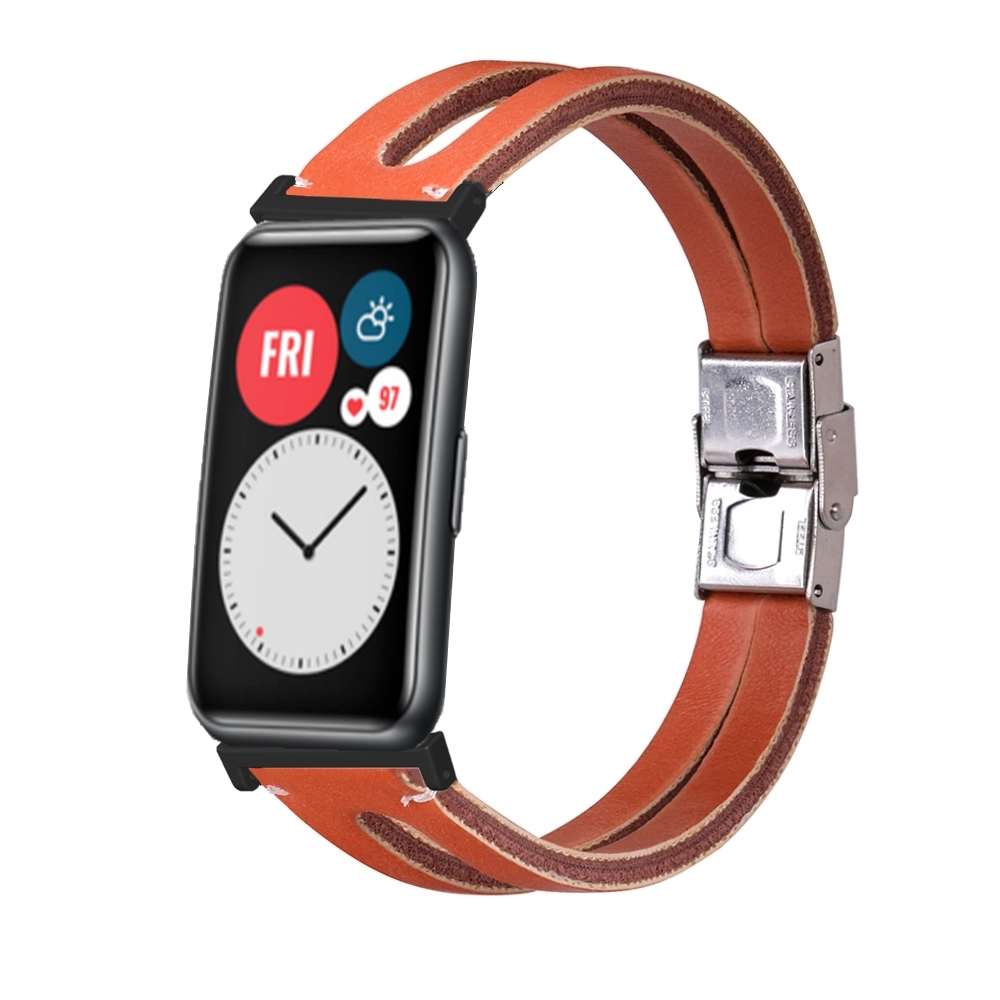 Bakeey-Retro-Handmade-Leather-Watch-Band-Strap-Replacement-for-Huawei-Watch-Fit-1804818-5