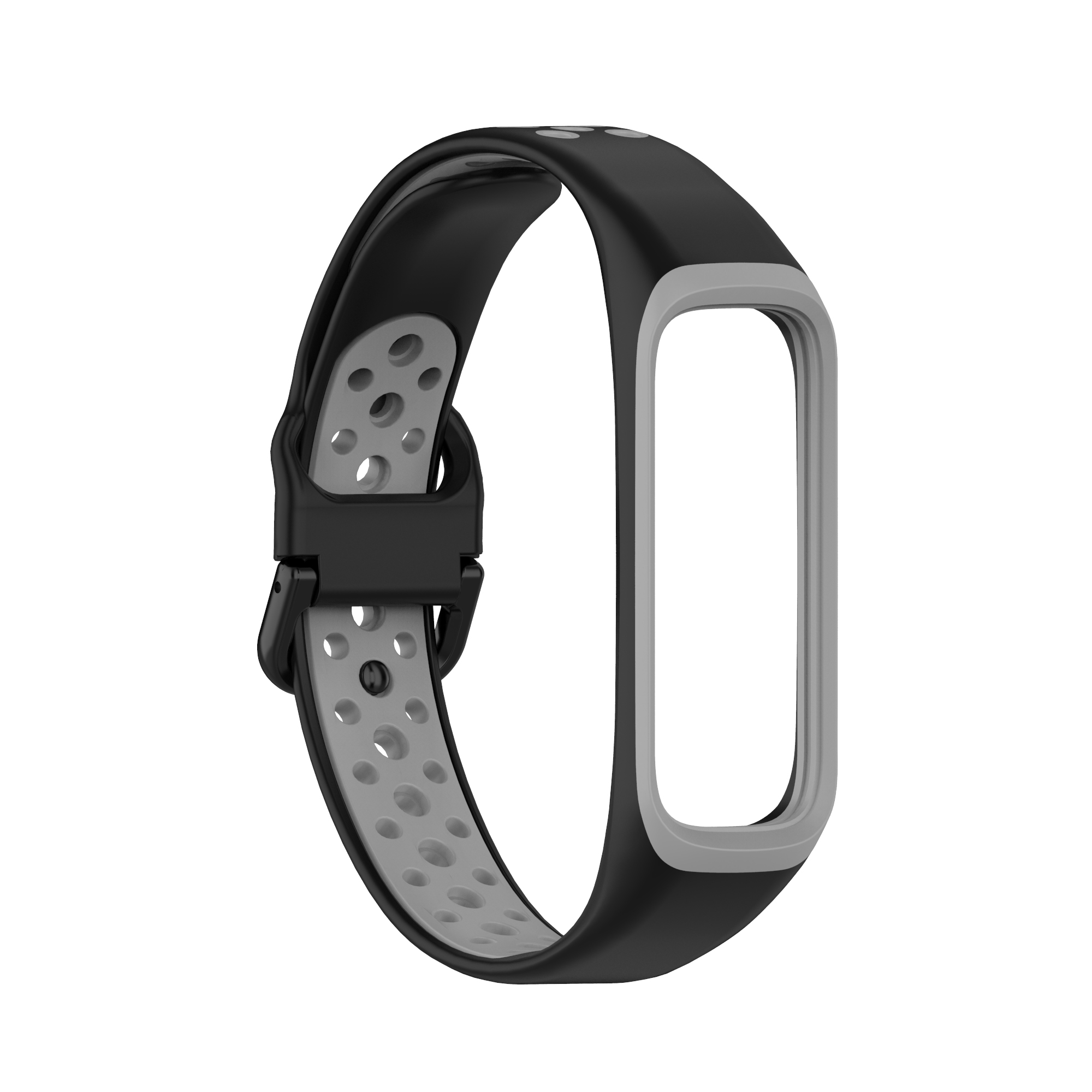 Bakeey-Rubber-Two-color-Replacement-Strap-Smart-Watch-Band-For-Samsung-Galaxy-Fit-2-1806558-20