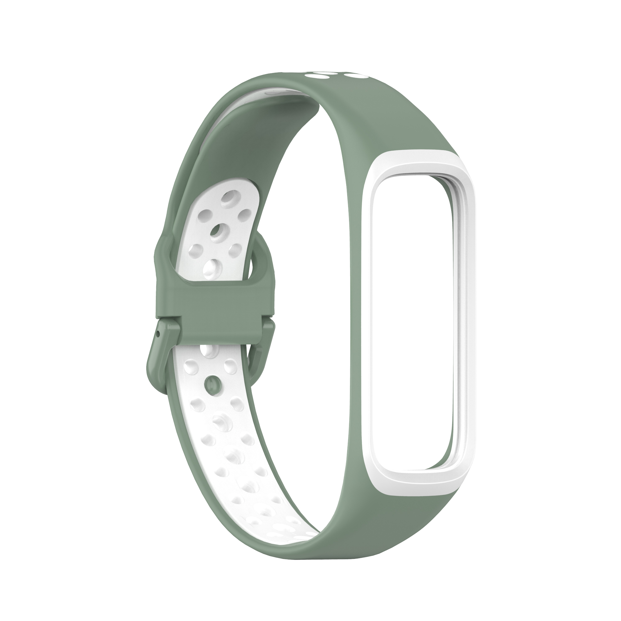 Bakeey-Rubber-Two-color-Replacement-Strap-Smart-Watch-Band-For-Samsung-Galaxy-Fit-2-1806558-5