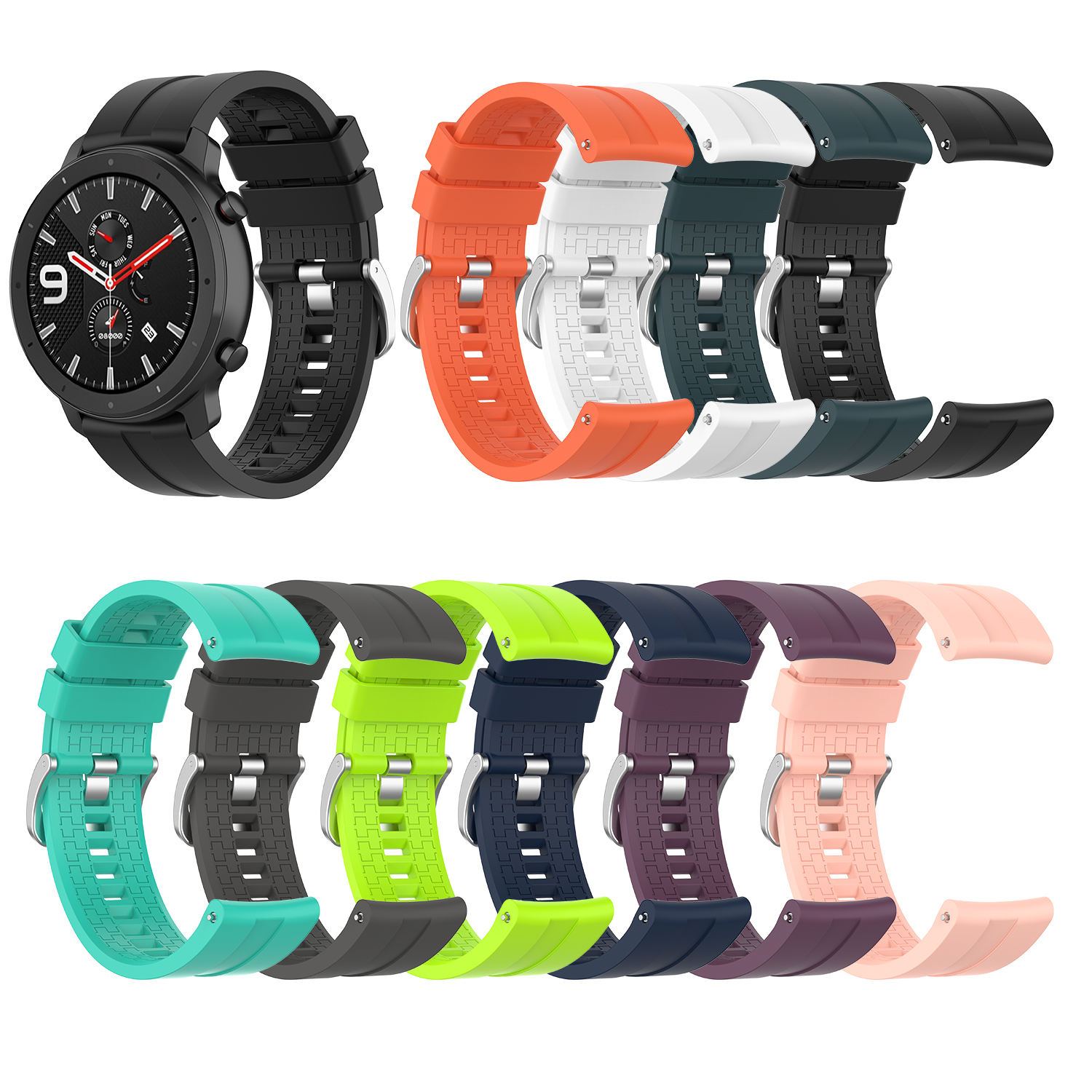 Bakeey-Silicone-Watch-Band-Replacement-Watch-Strap-for-Amazfit-GTR-47MM-Smart-Watch-Non-original-1555806-1