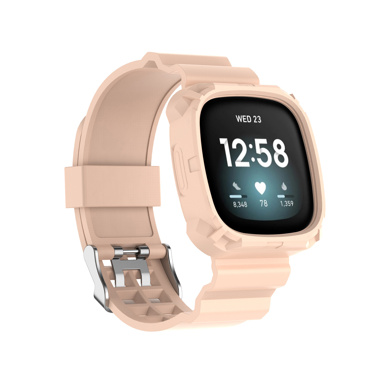 Bakeey-Silicone-Watch-Strap-Watch-Cover-Case-for-Fitbit-Versa-3-Sense-Watch-1762833-4